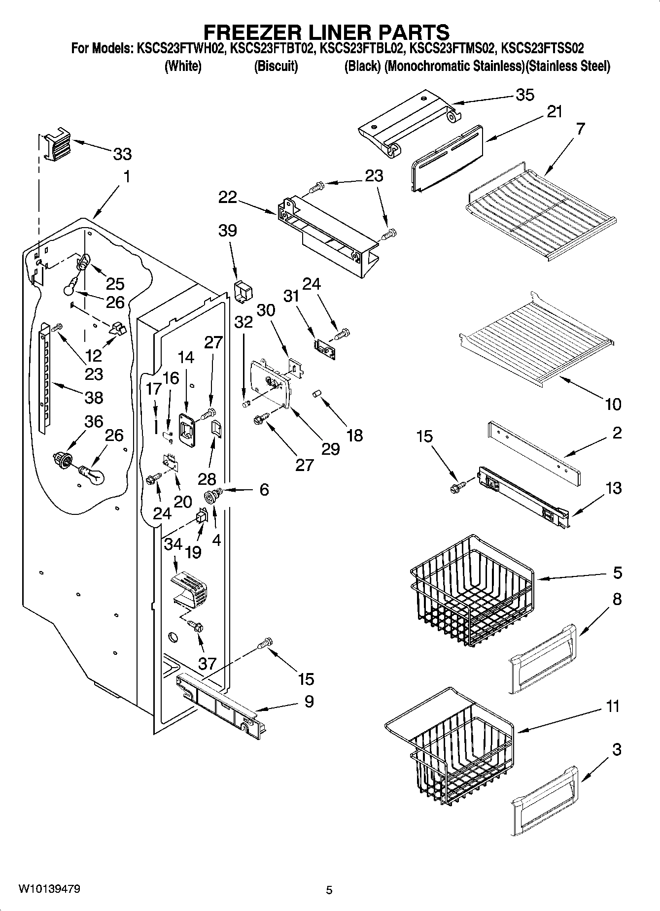 04 - FREEZER LINER PARTS