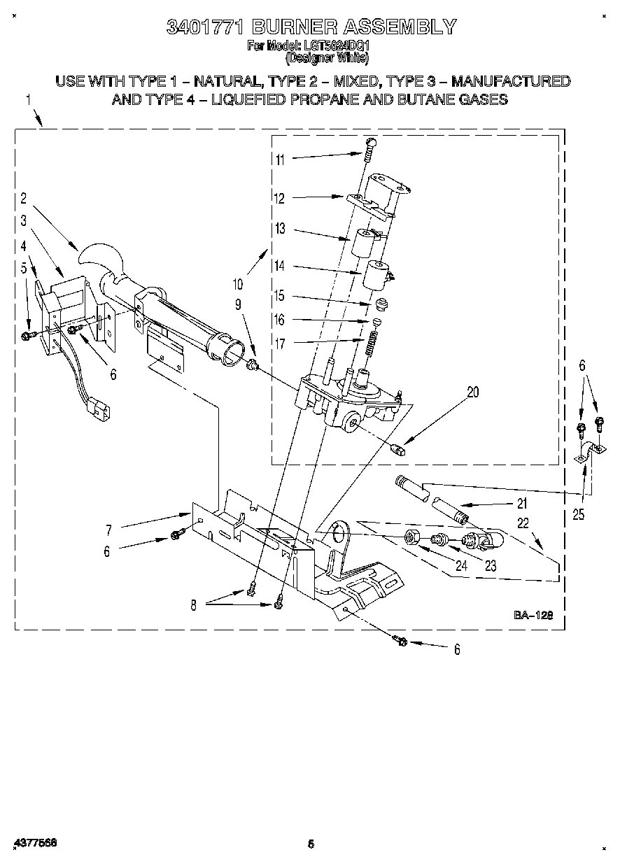 03 - 3401771 BURNER ASSEMBLY