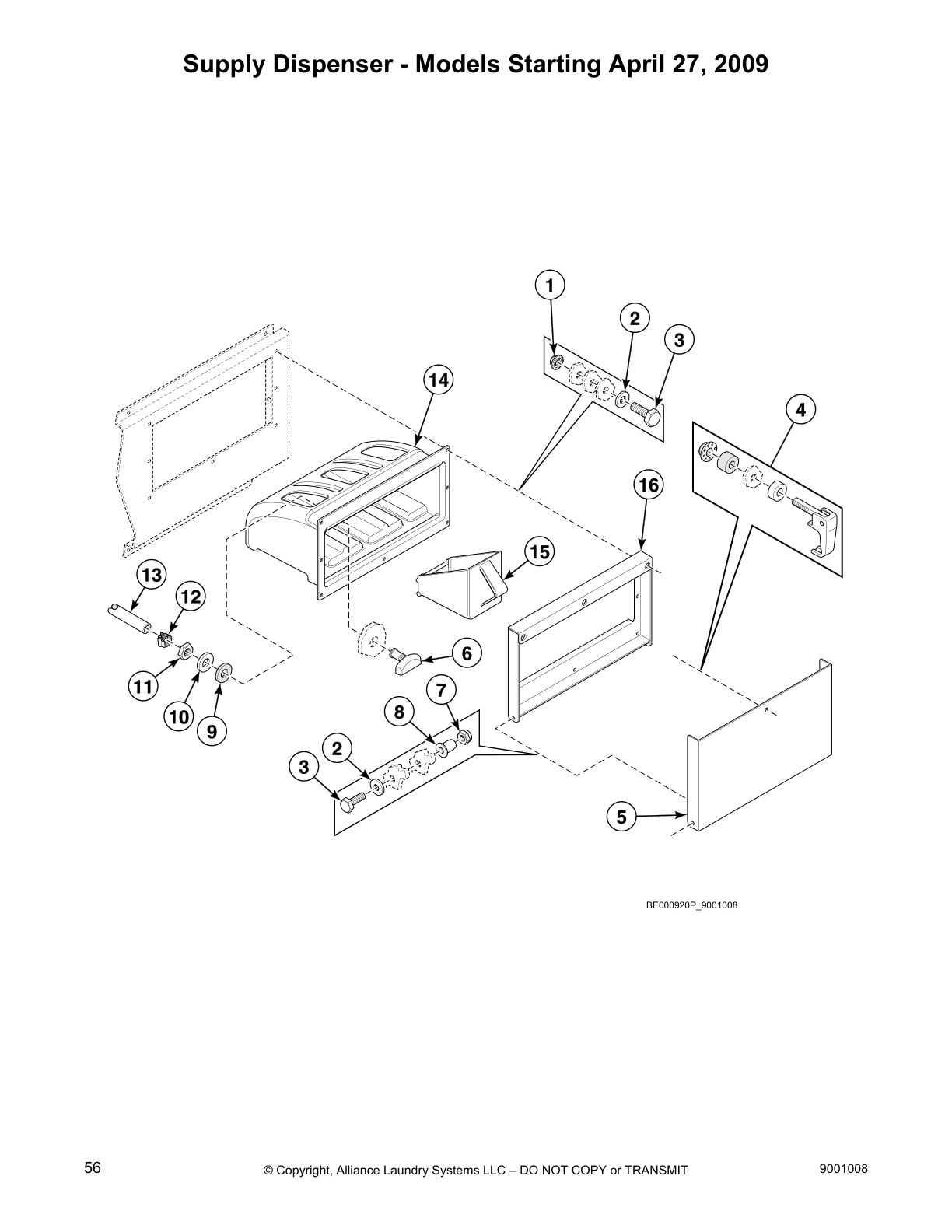 Supply Dispenser - Models Starting April 27, 2009