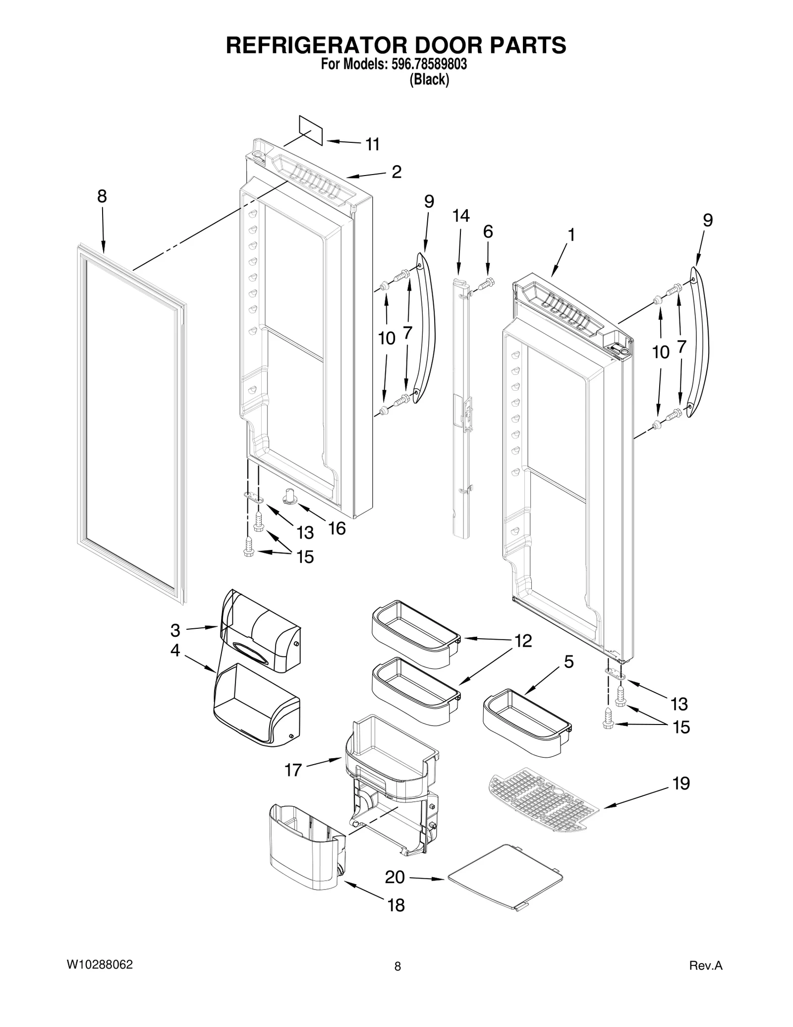 REFRIGERATOR DOOR PARTS