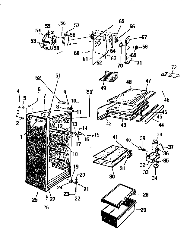 03 - CABINET, SHELVES, DIVIDER, FAN ASSE
