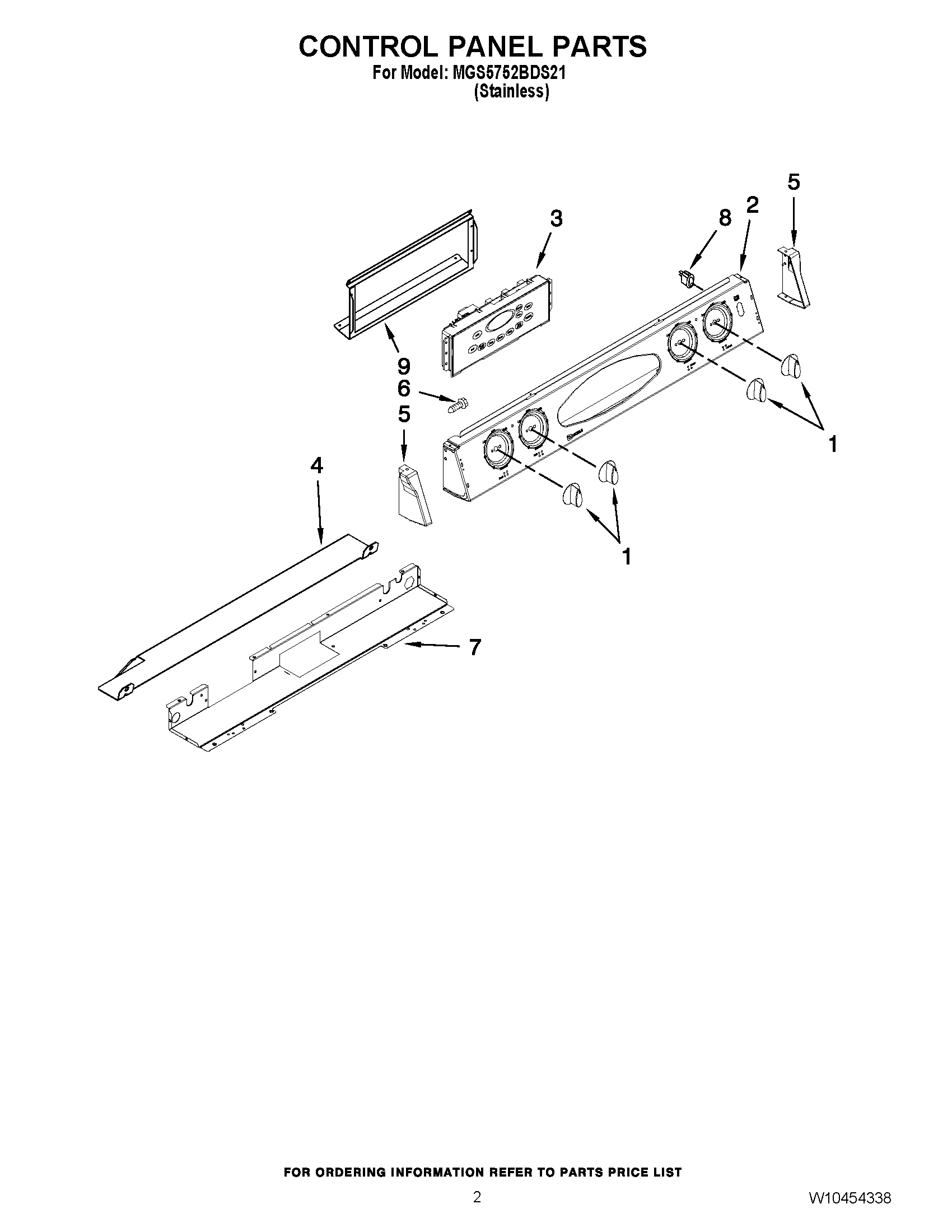 02 - CONTROL PANEL PARTS