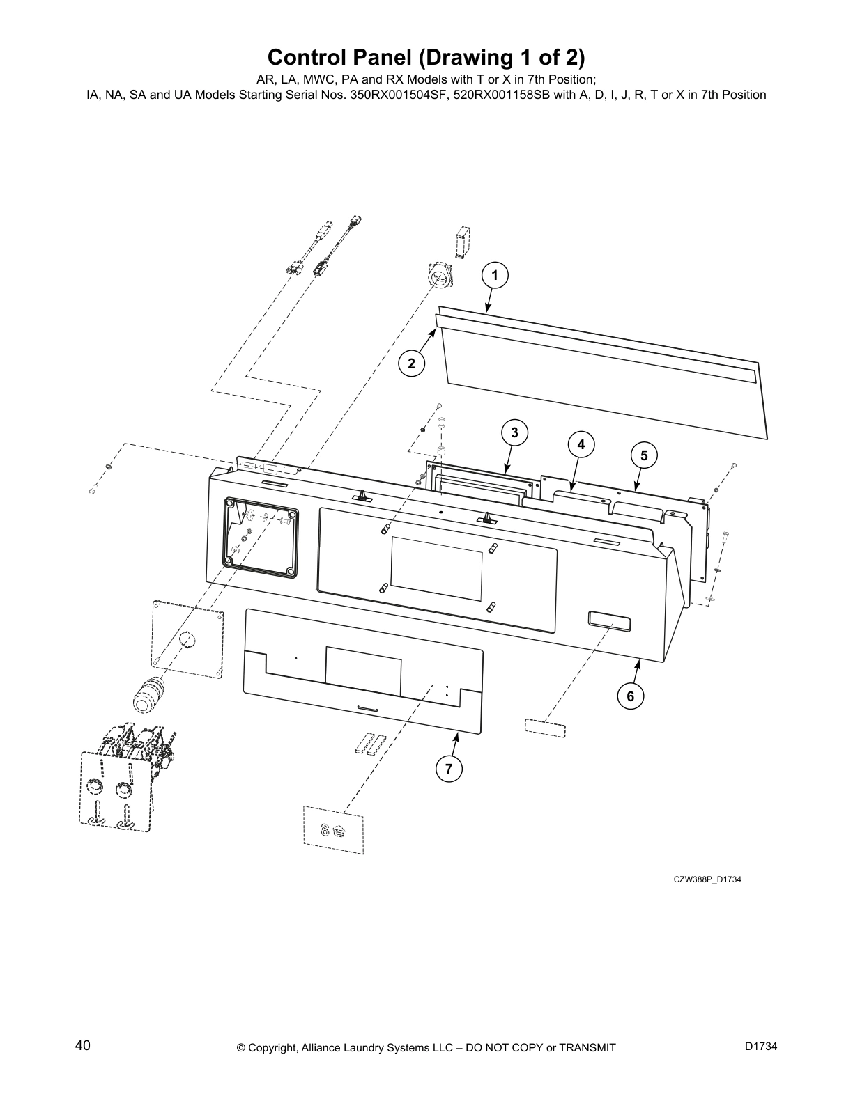 Control Panel (Drawing 1 of 2)