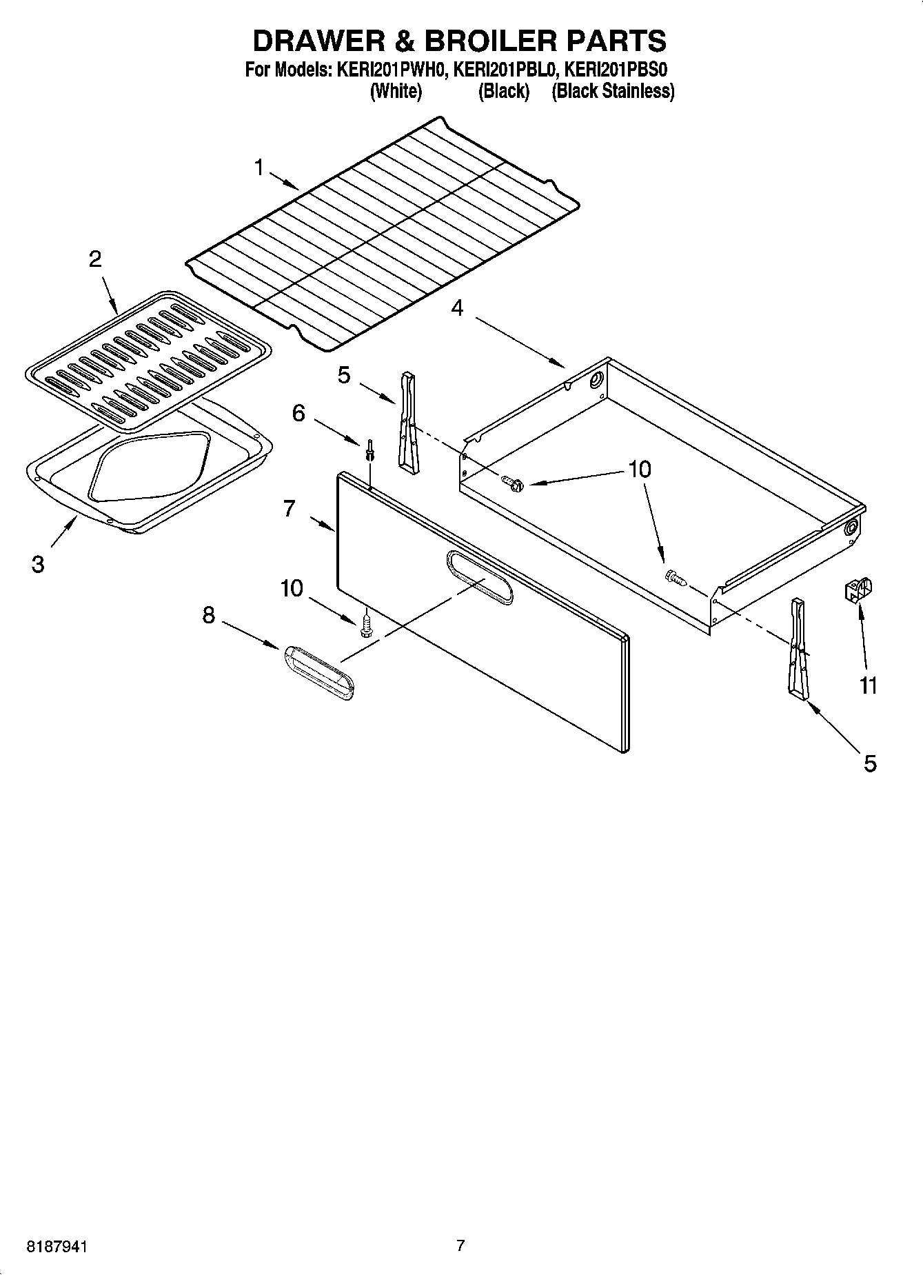 05 - DRAWER & BROILER PARTS, MISCELLANEOUS PARTS