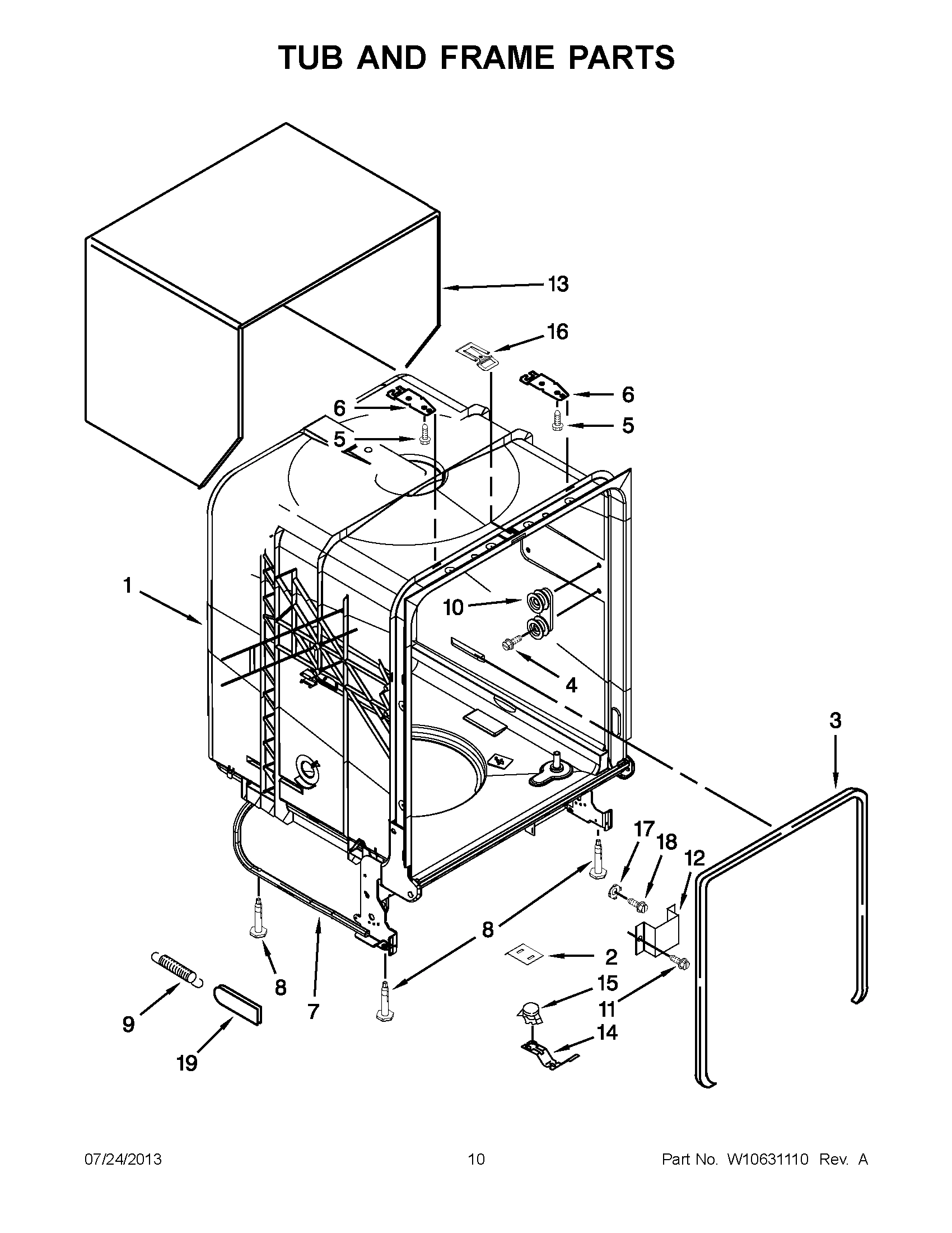 05 - TUB AND FRAME PARTS