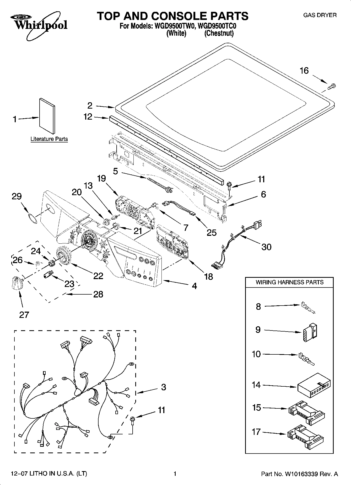 01 - TOP AND CONSOLE PARTS