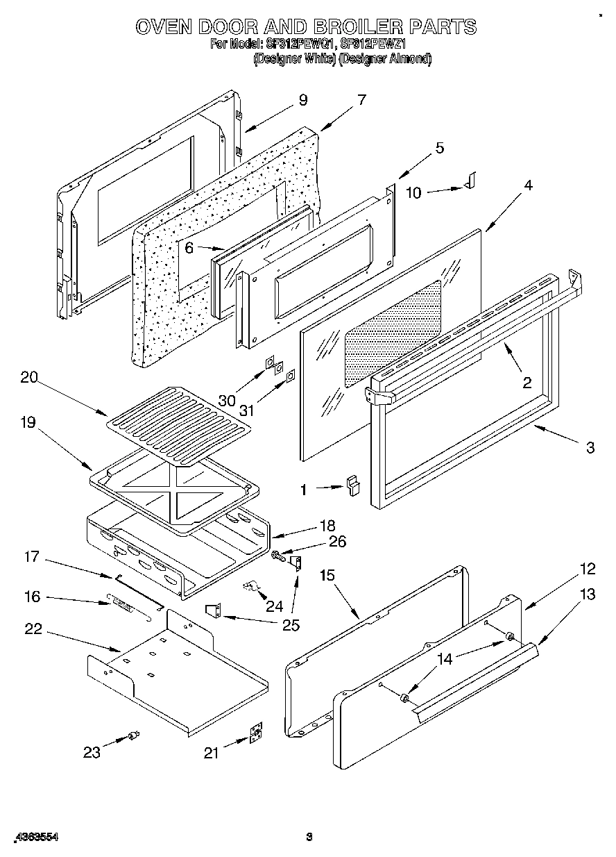 02 - OVEN DOOR AND BROILER