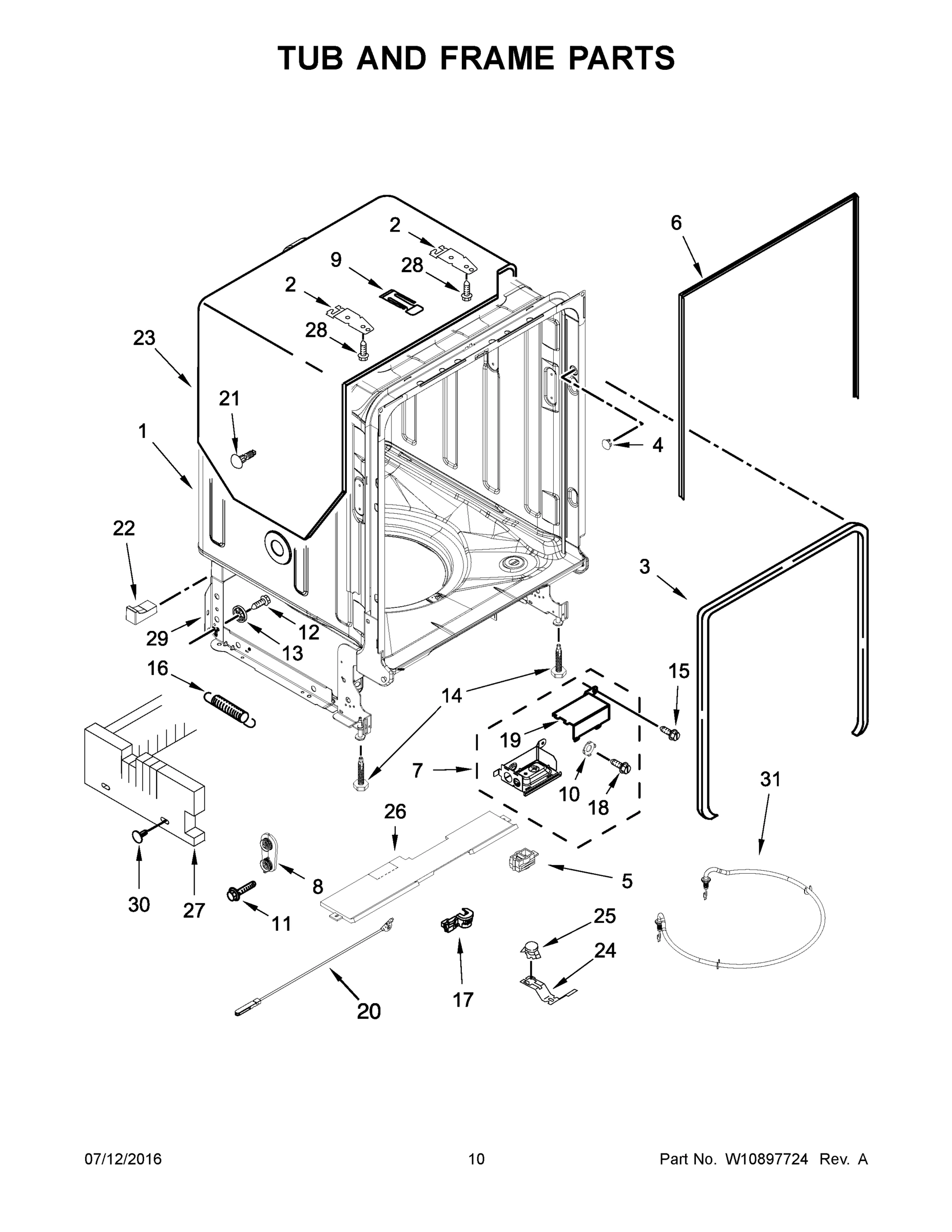 06 - TUB AND FRAME PARTS