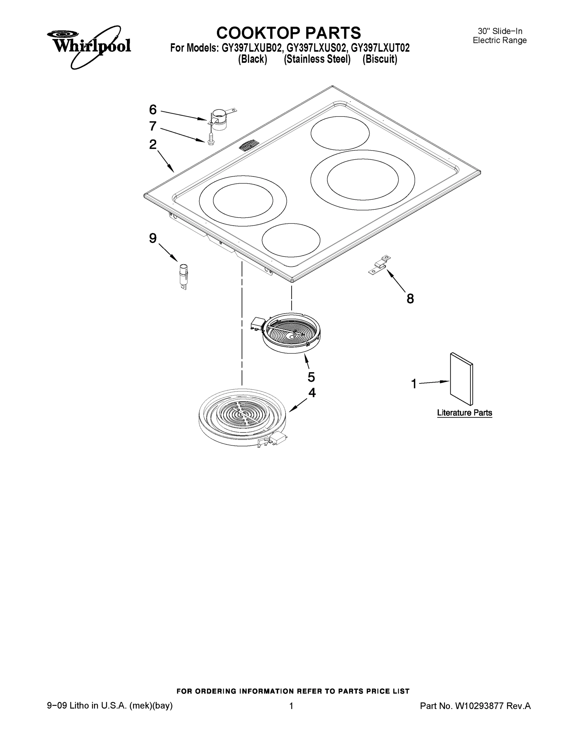 01 - COOKTOP PARTS