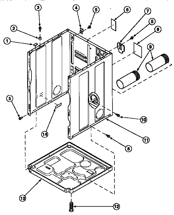 02 - CABINET, EXHAUST DUCT AND BASE