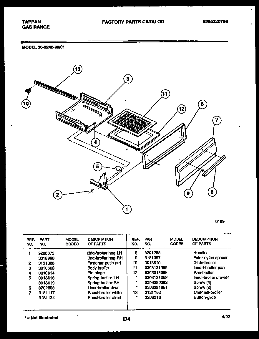 04 - BROILER DRAWER PARTS