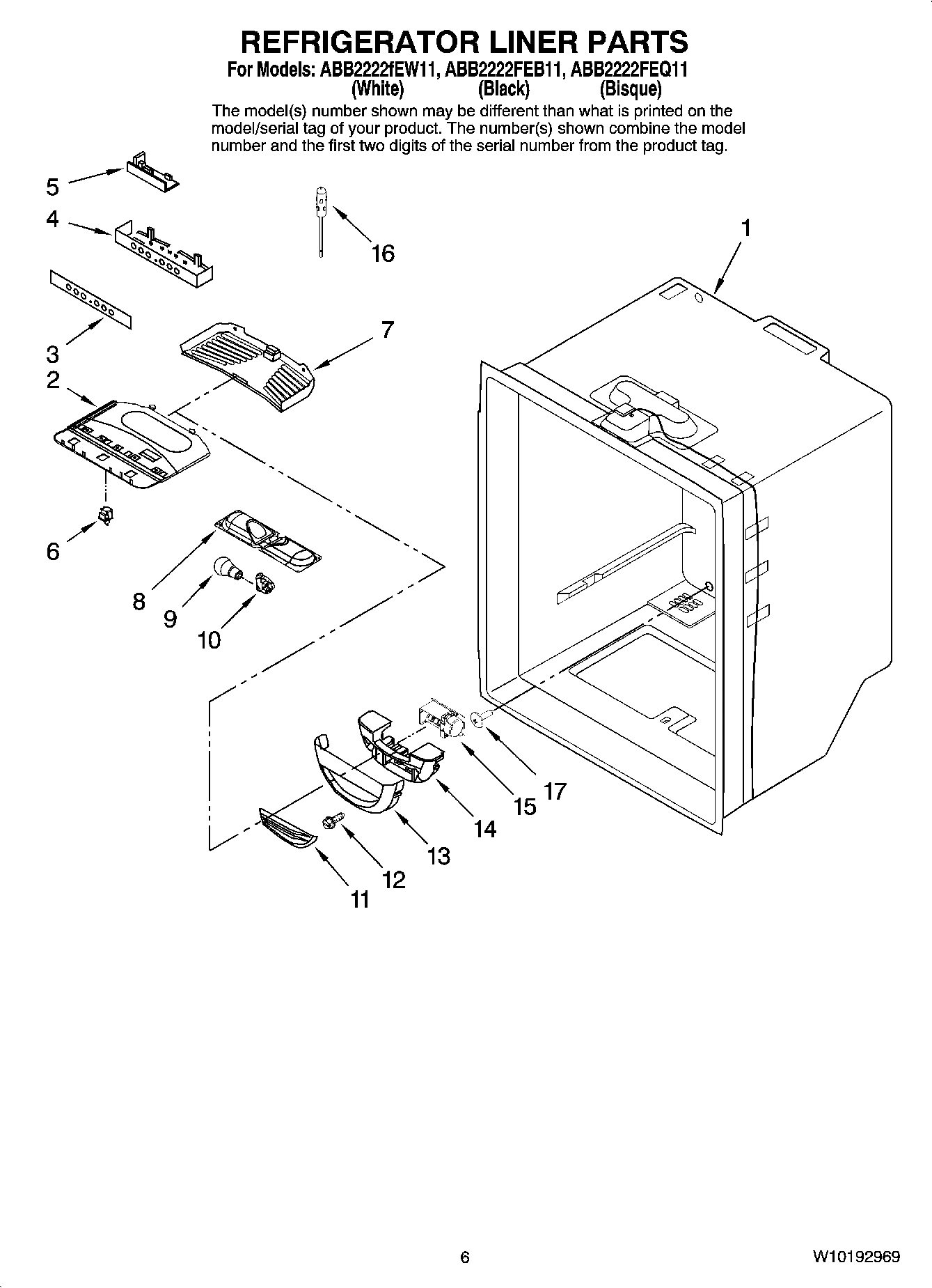 04 - REFRIGERATOR LINER PARTS