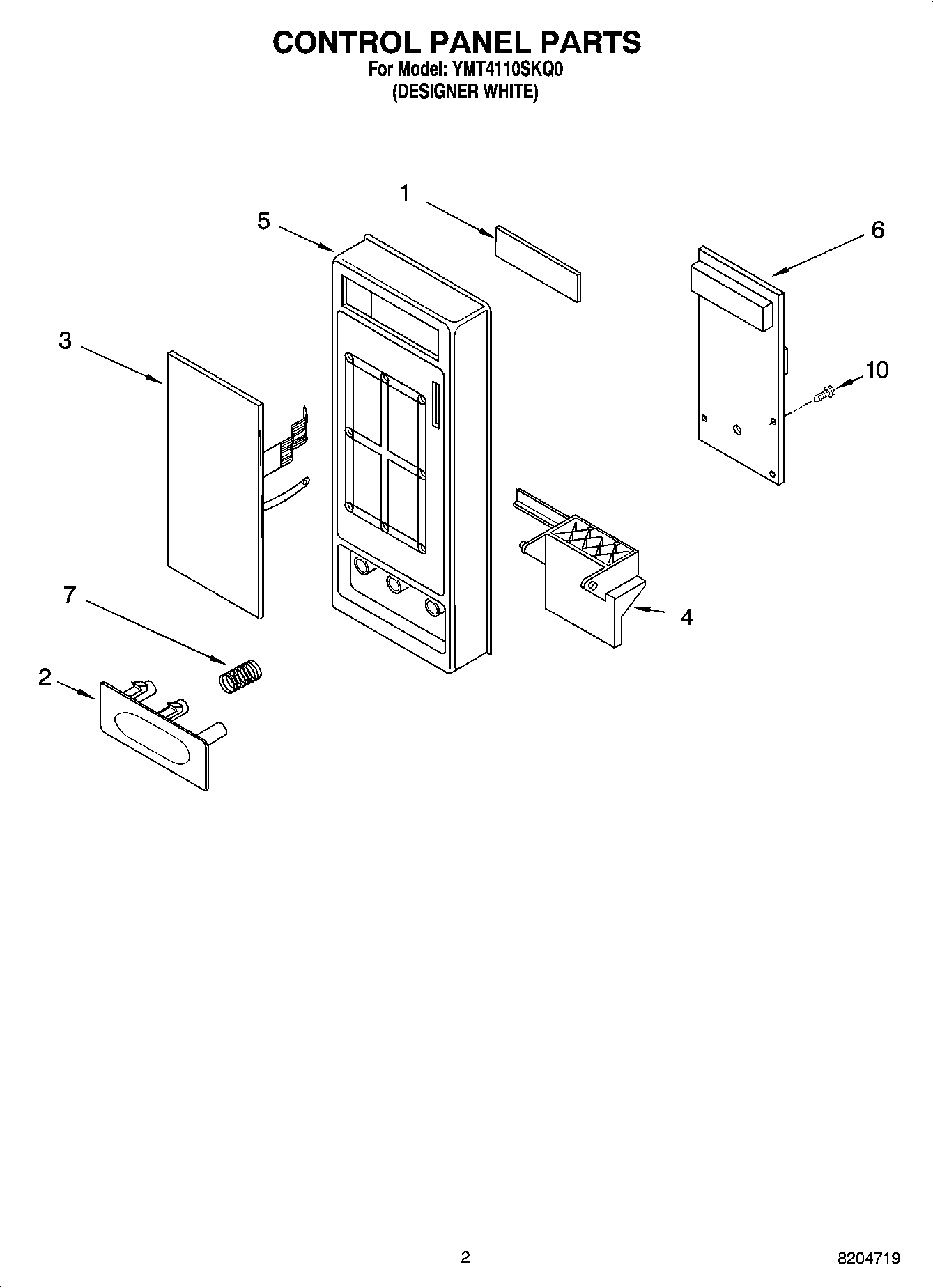 02 - CONTROL PANEL PARTS