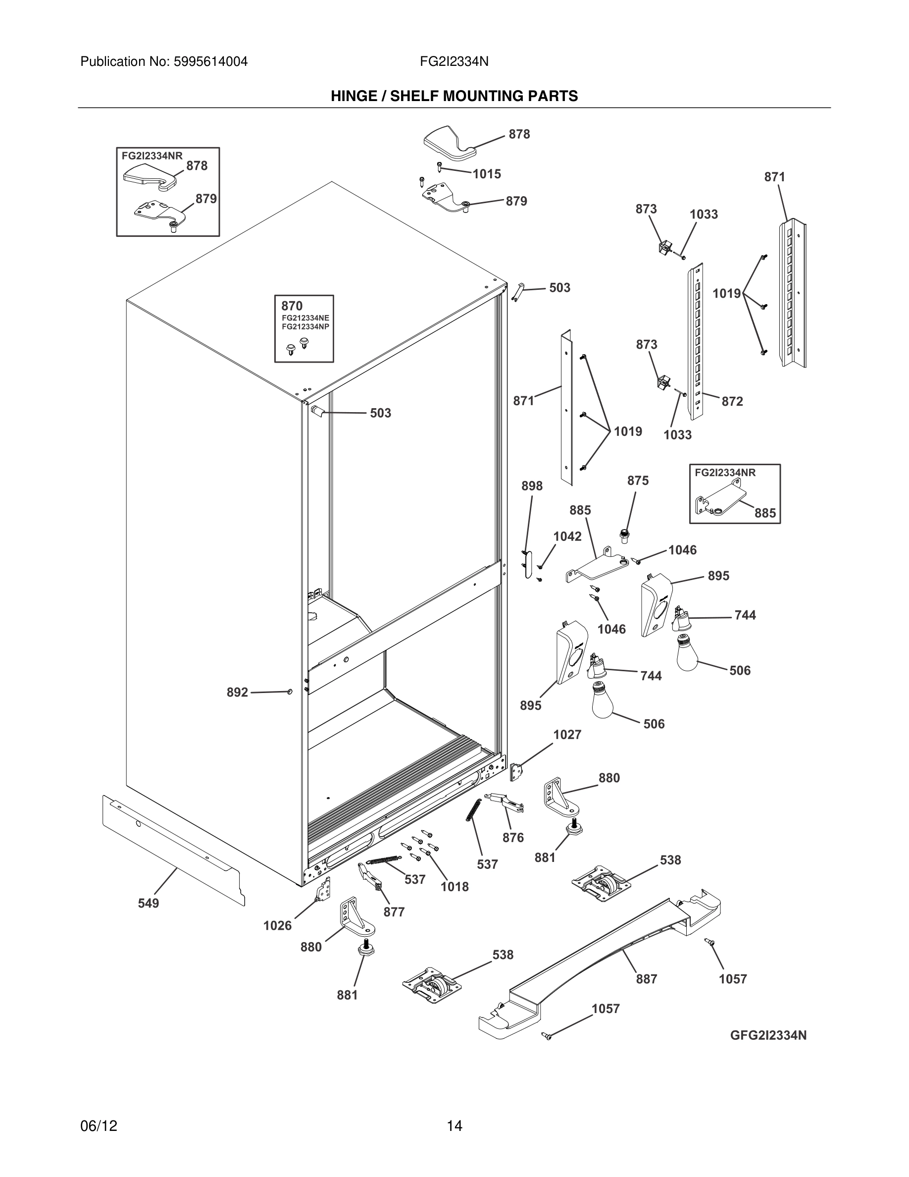 15 - HINGE / SHELF MOUNTING PARTS