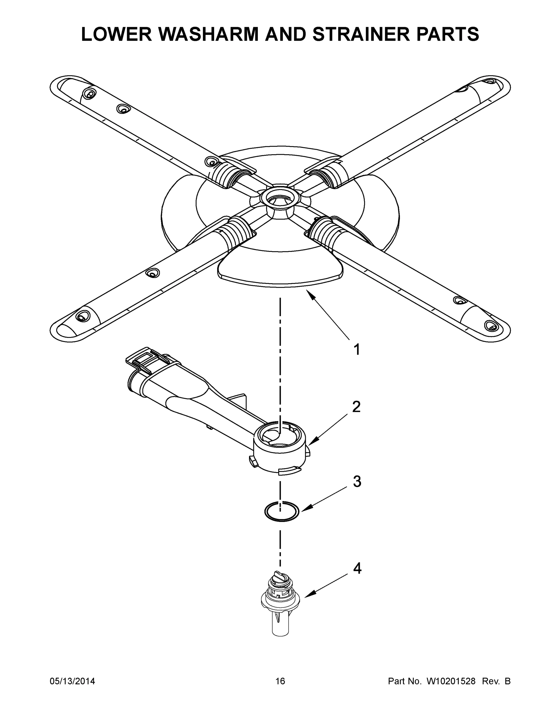 09 - LOWER WASHARM AND STRAINER PARTS