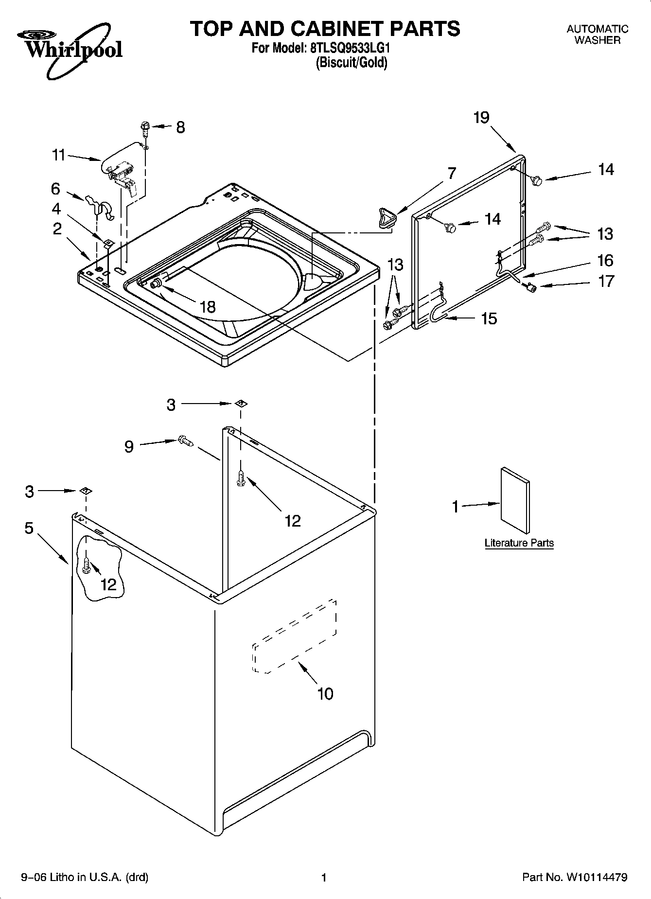 01 - TOP AND CABINET PARTS