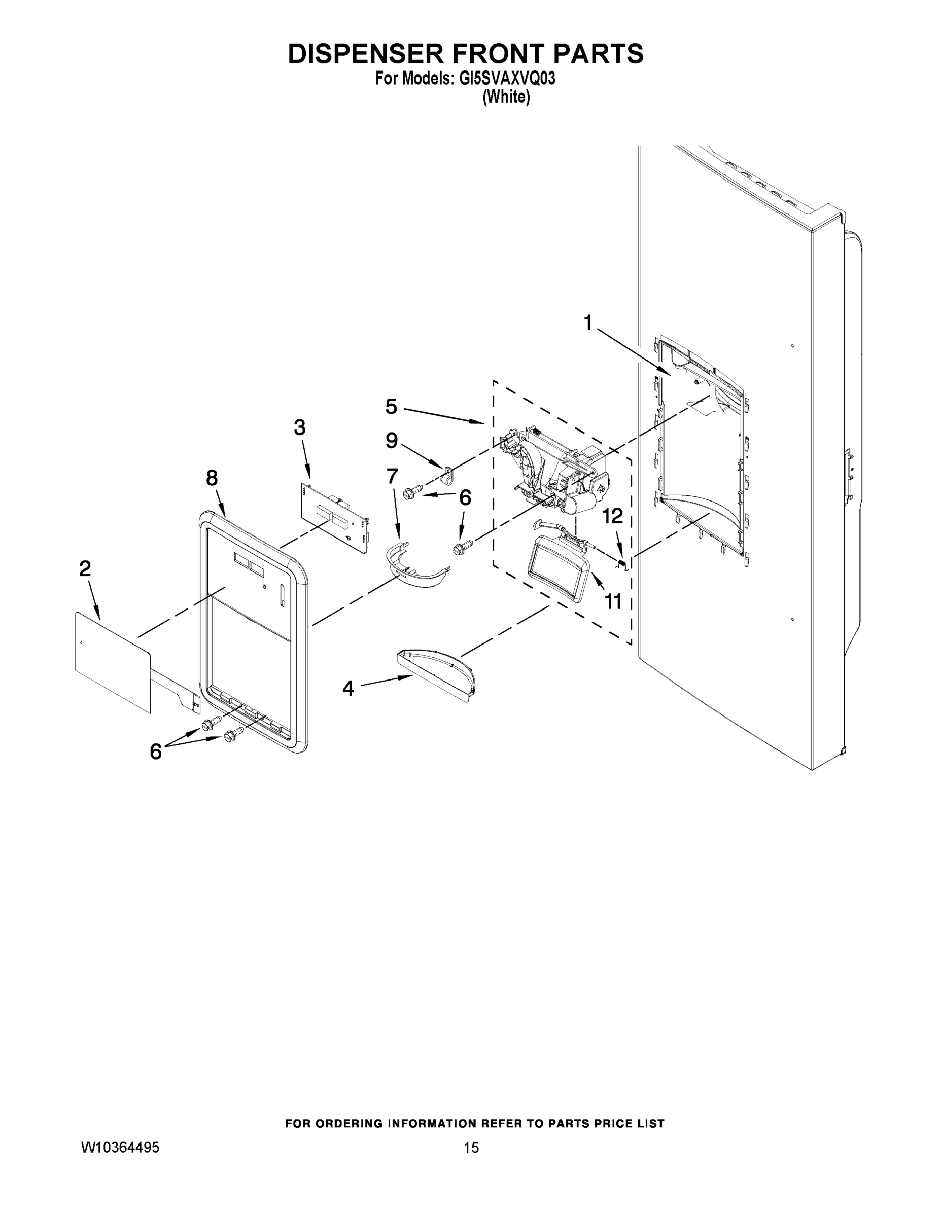 08 - DISPENSER FRONT PARTS