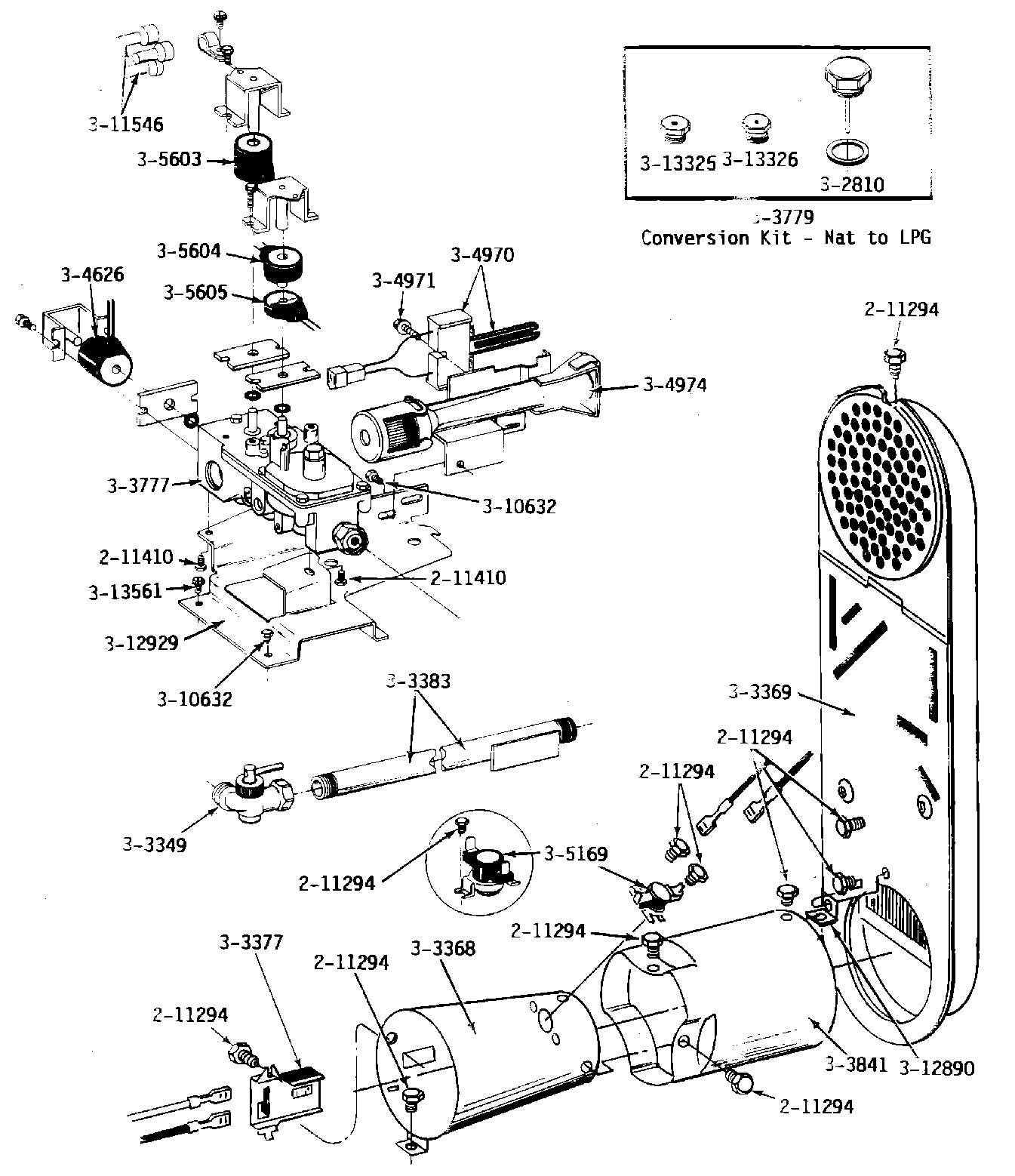07 - INLET DUCT, GAS VALVE & COMBUSTION CONE