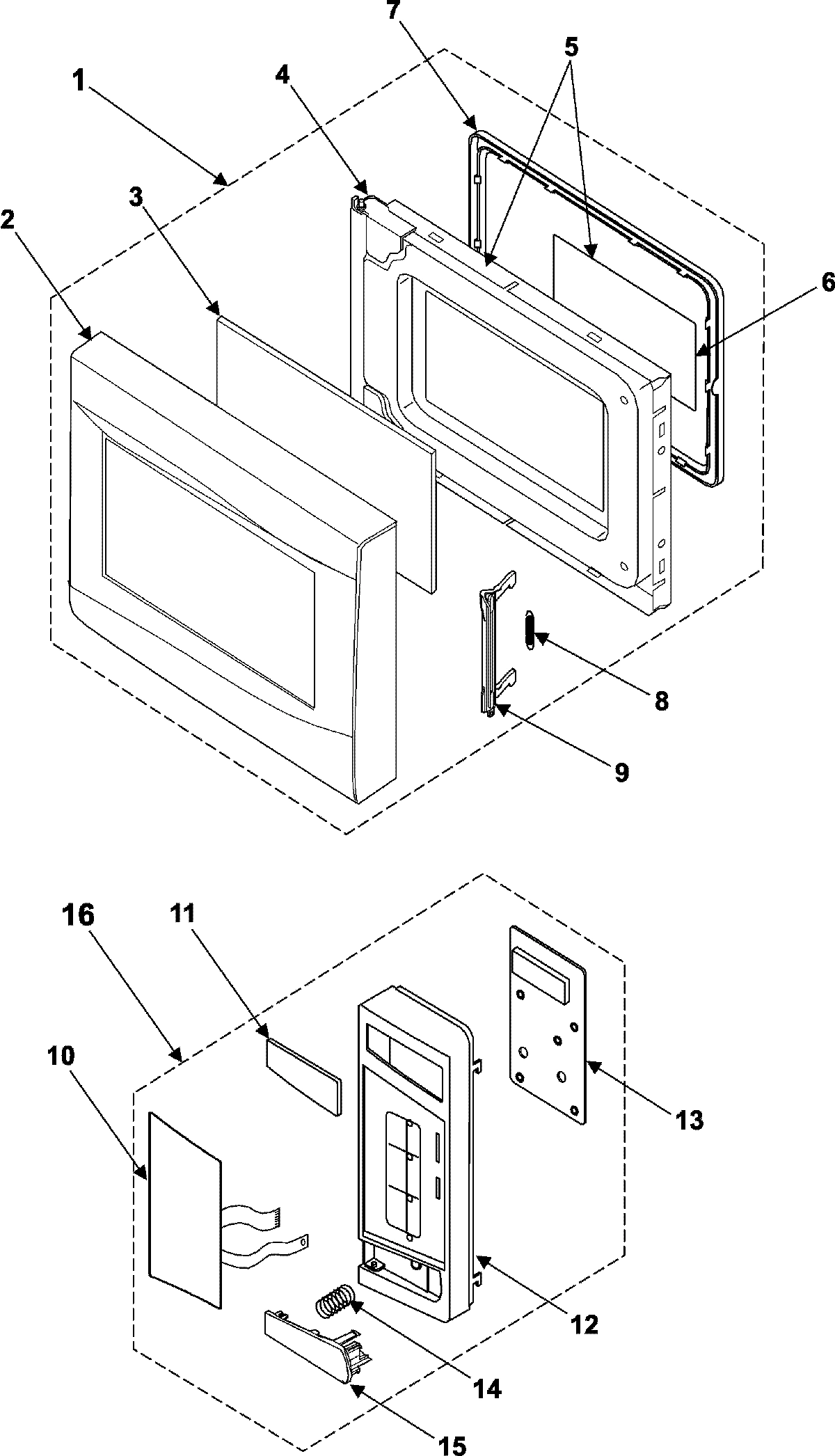 02 - CONTROL PANEL/DOOR ASSEMBLY