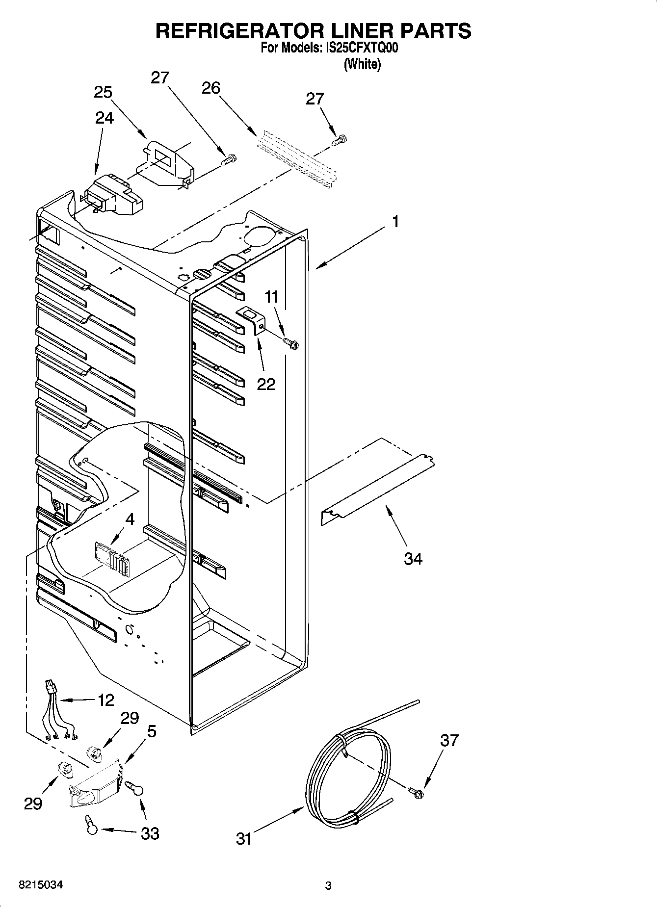 02 - REFRIGERATOR LINER PARTS