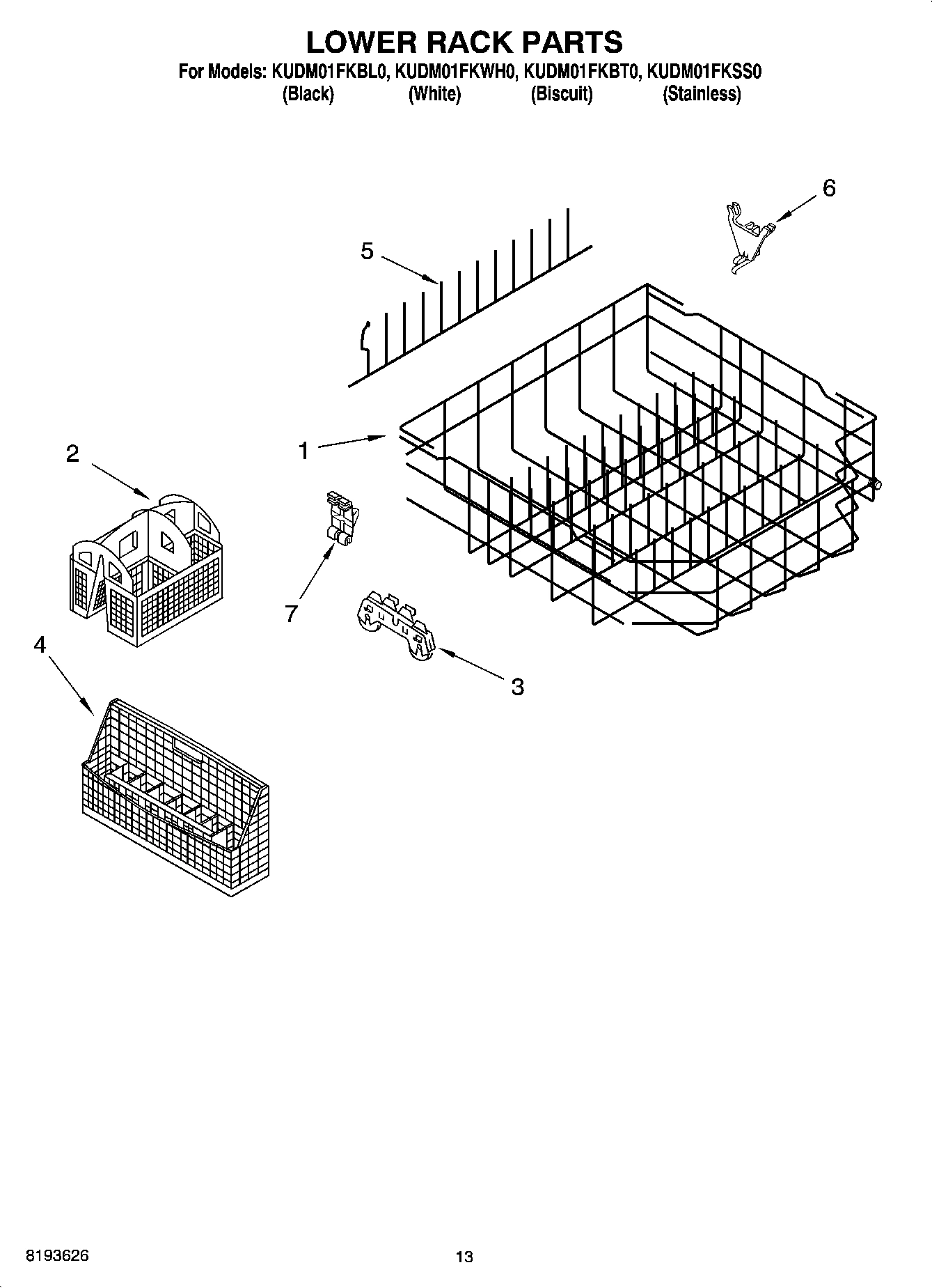 10 - LOWER RACK PARTS