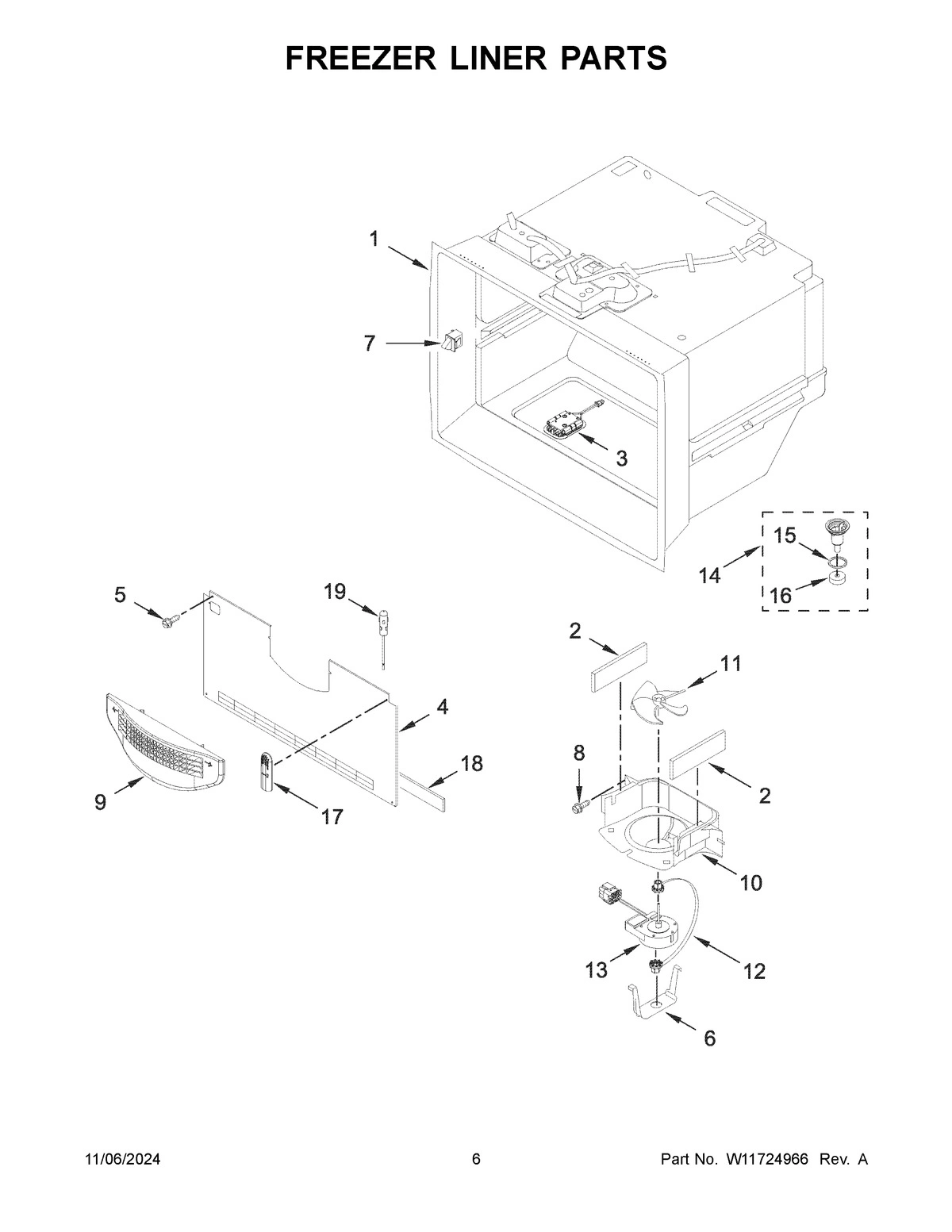 04 - FREEZER LINER PARTS