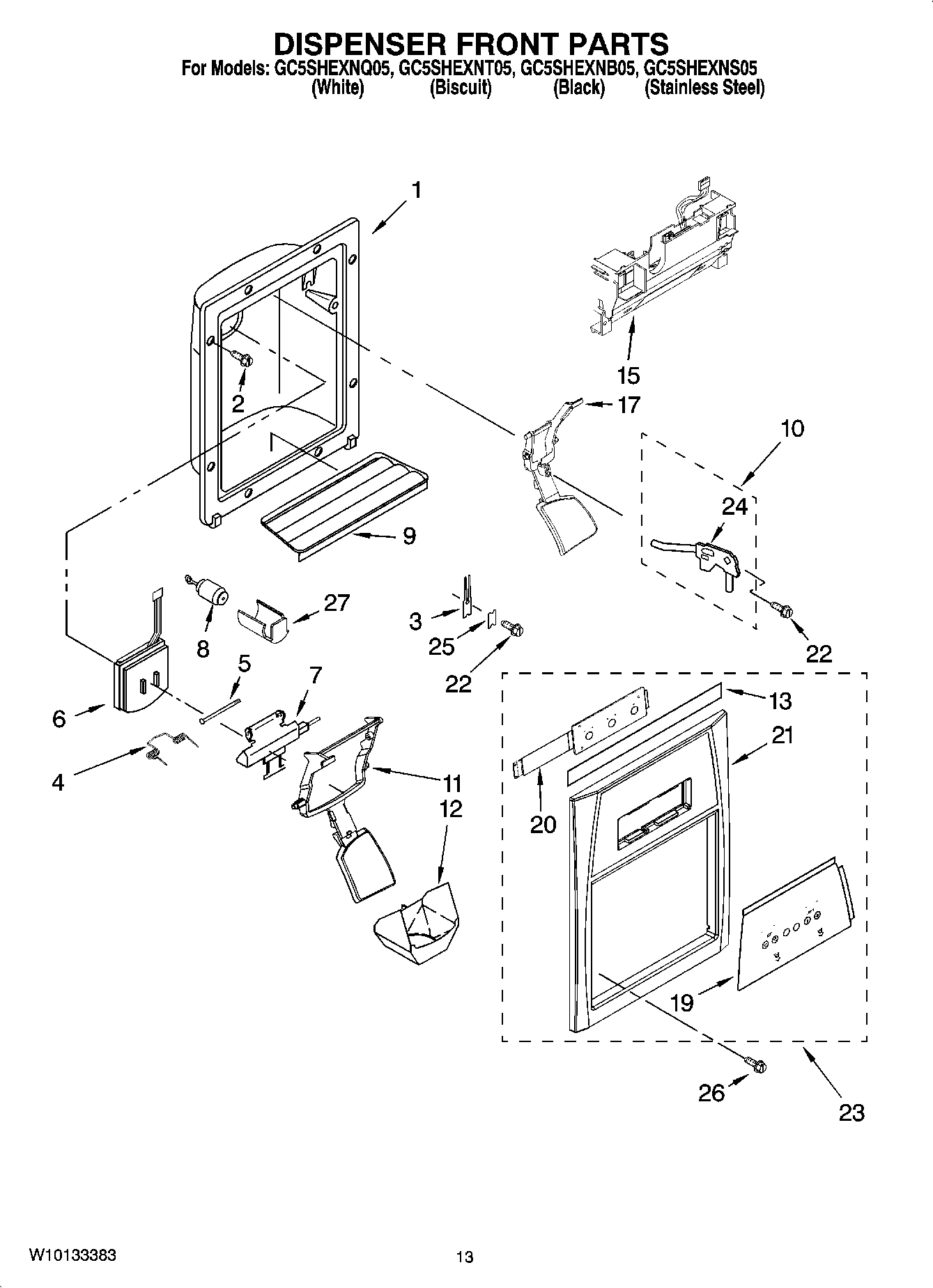 08 - DISPENSER FRONT PARTS