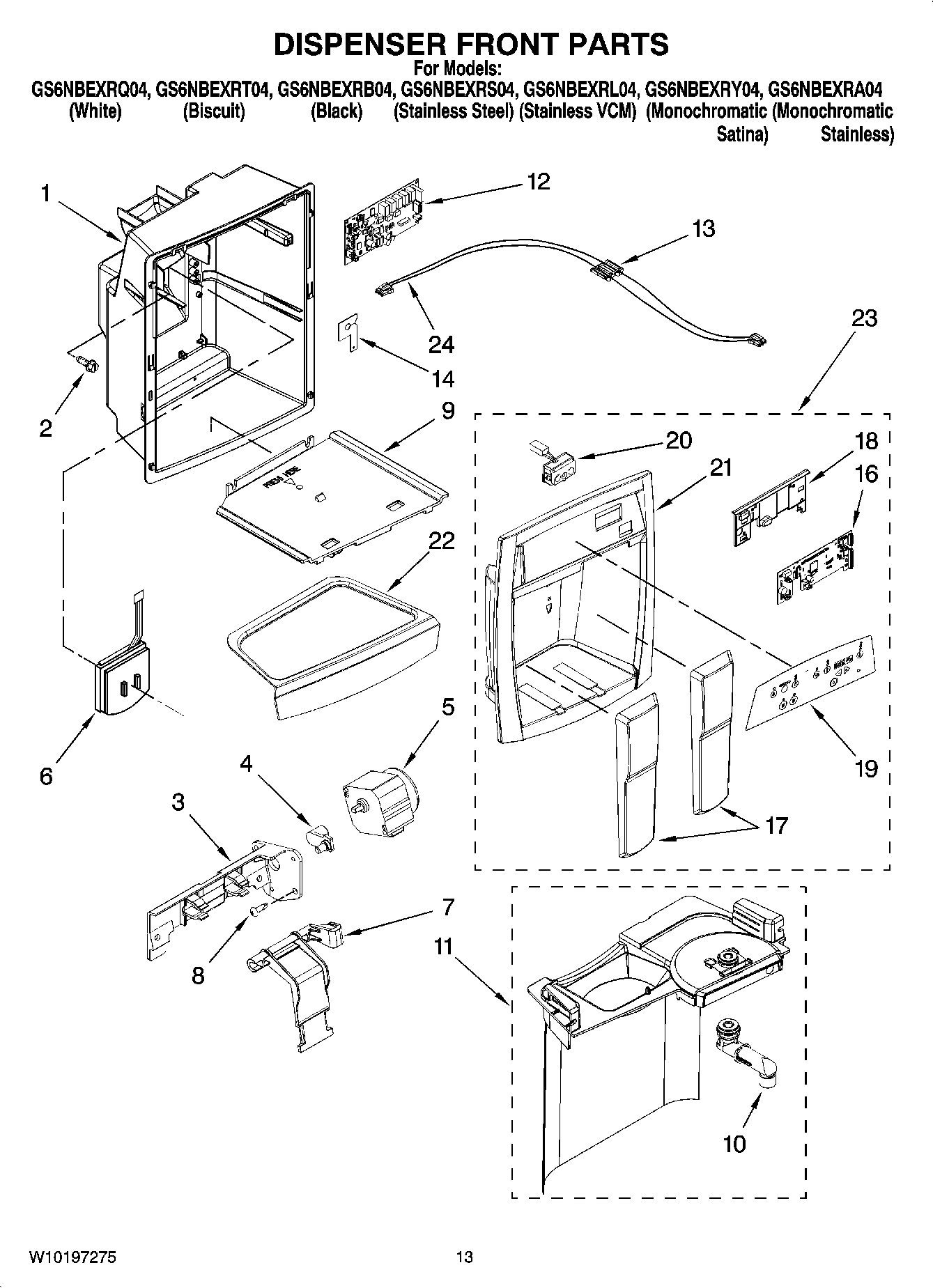 08 - DISPENSER FRONT PARTS