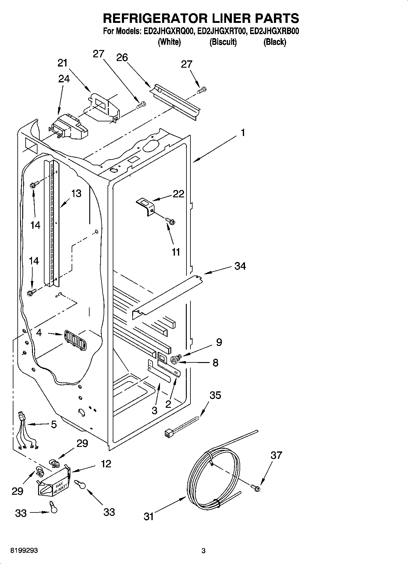 02 - REFRIGERATOR LINER PARTS