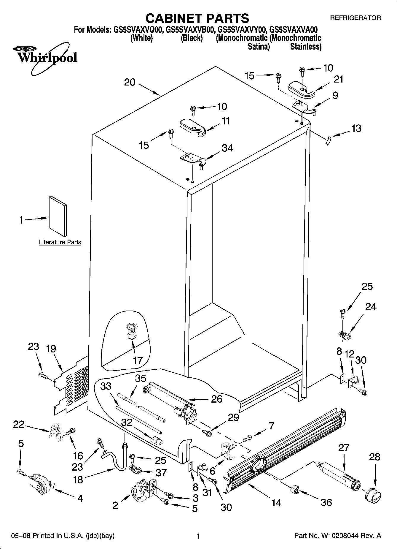 01 - CABINET PARTS