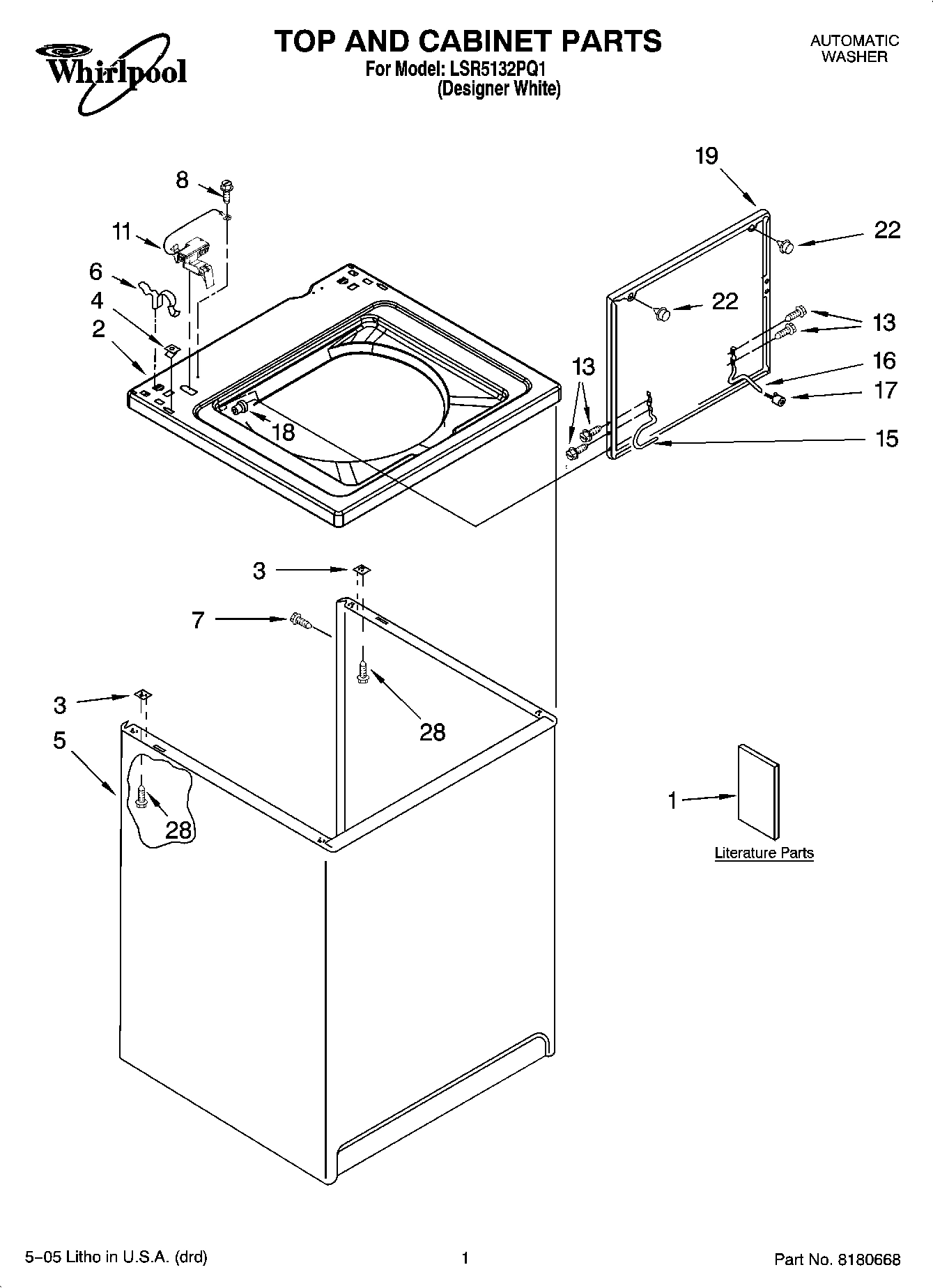 01 - TOP AND CABINET PARTS