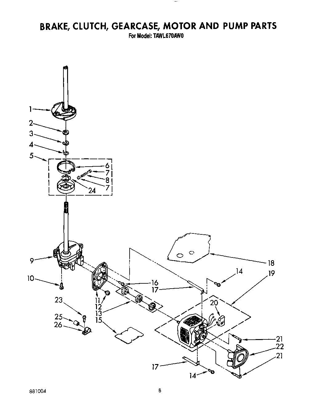 07 - BRAKE, CLUTCH, GEARCASE, MOTOR AND PUMP