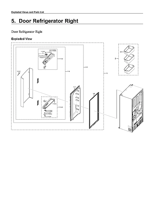 Right Refrigerator Door Parts
