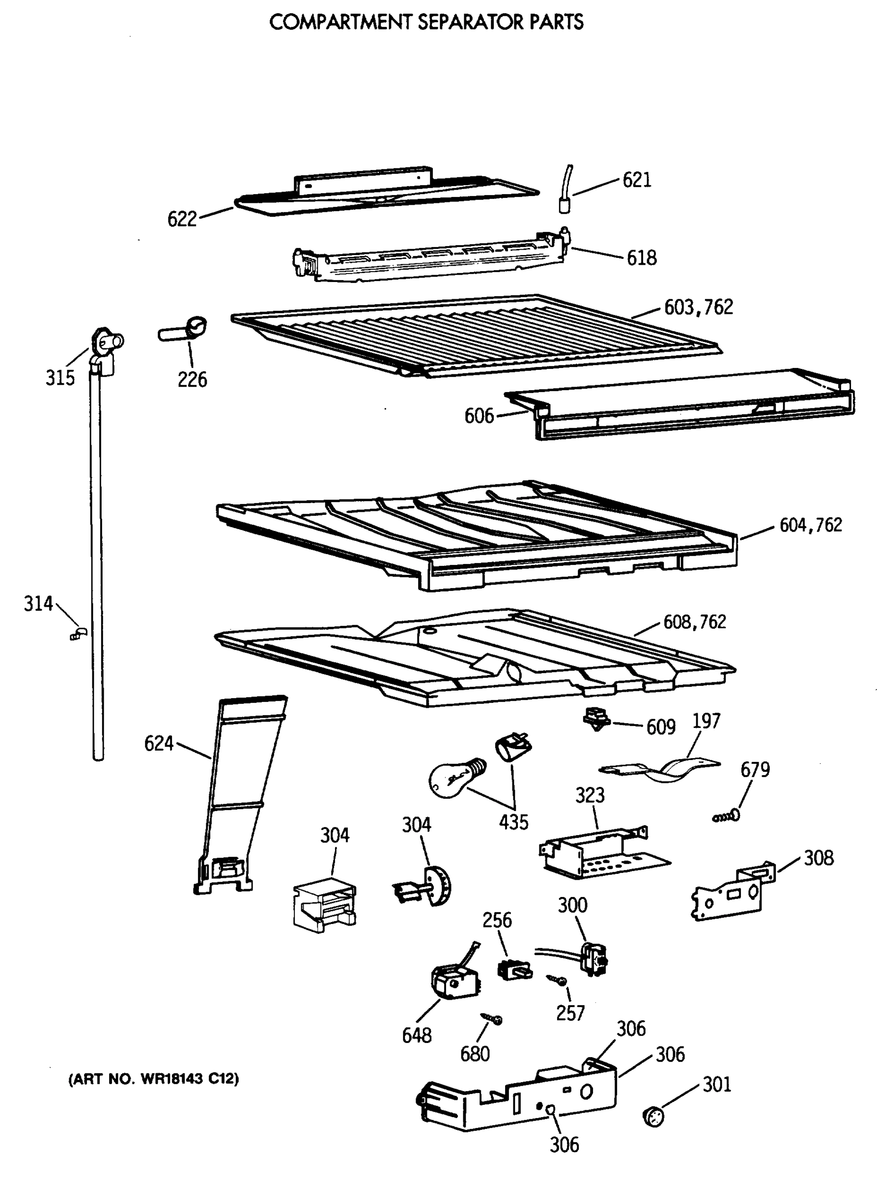 COMPARTMENT SEPARATOR PARTS