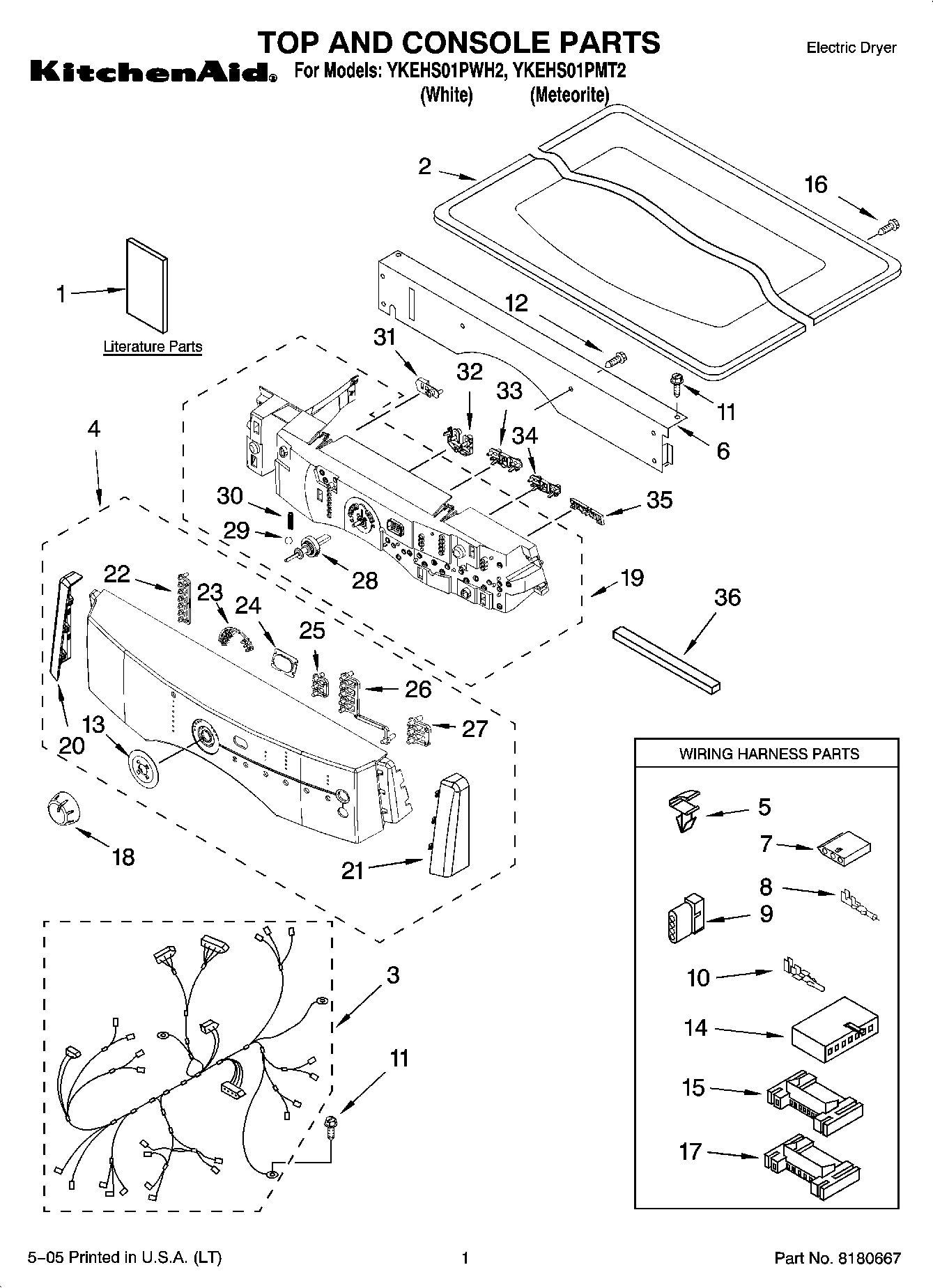 01 - TOP AND CONSOLE PARTS