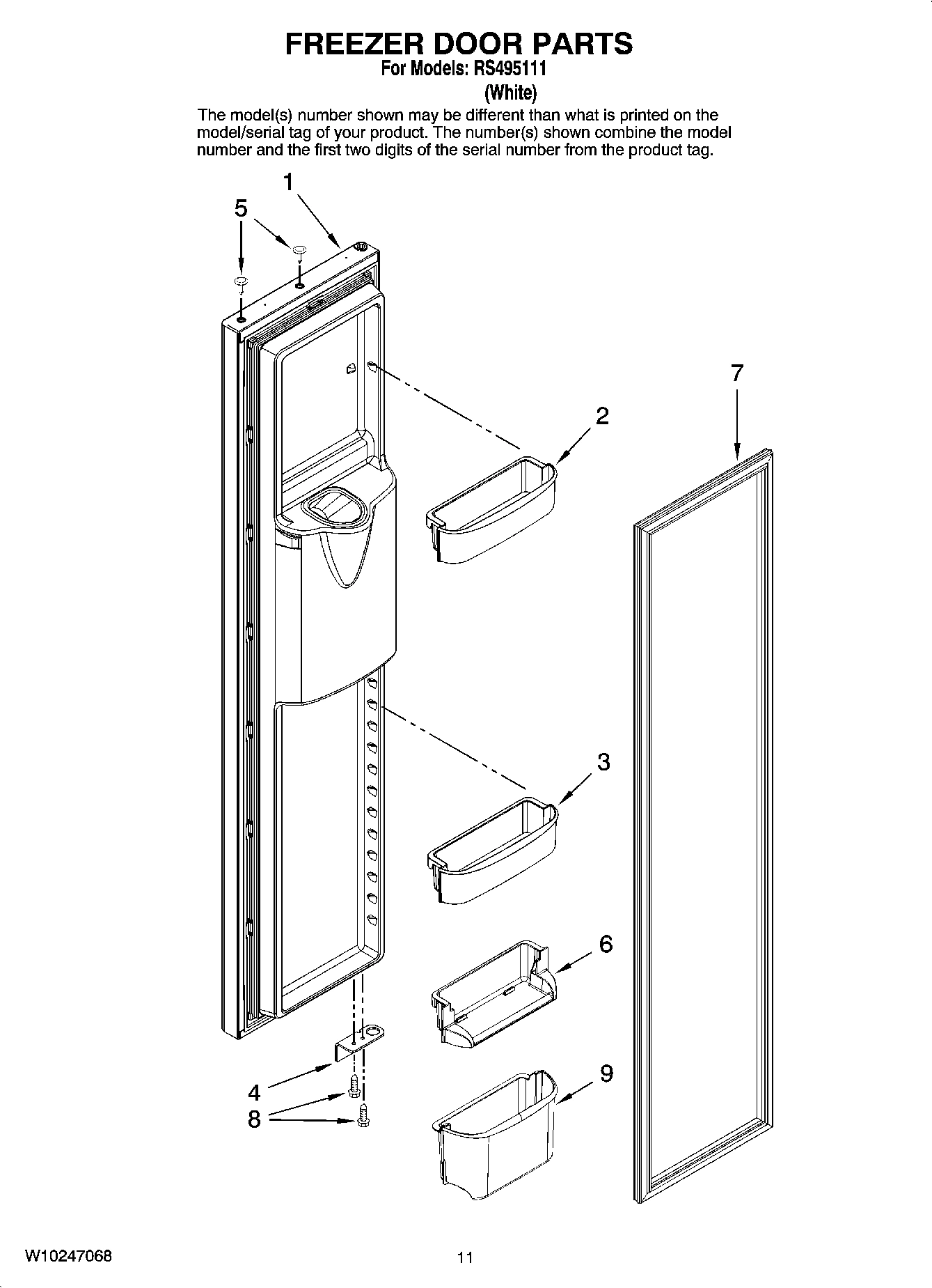 07 - FREEZER DOOR PARTS
