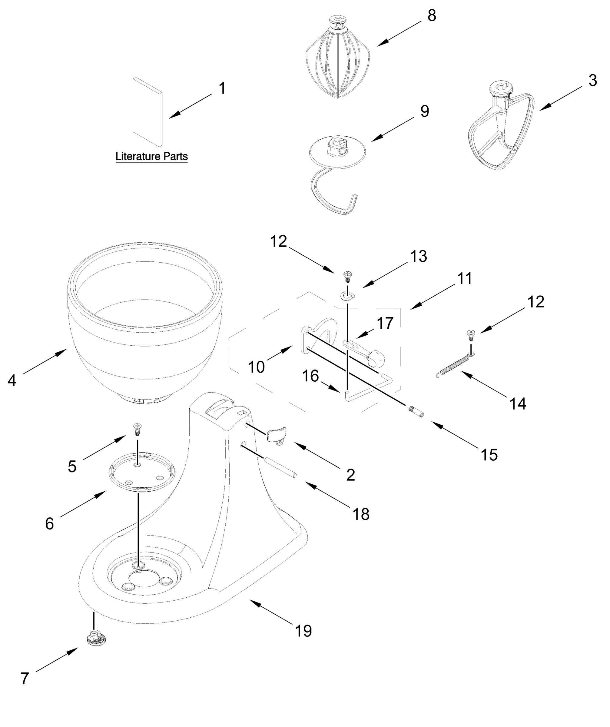BASE AND PEDESTAL UNIT PARTS