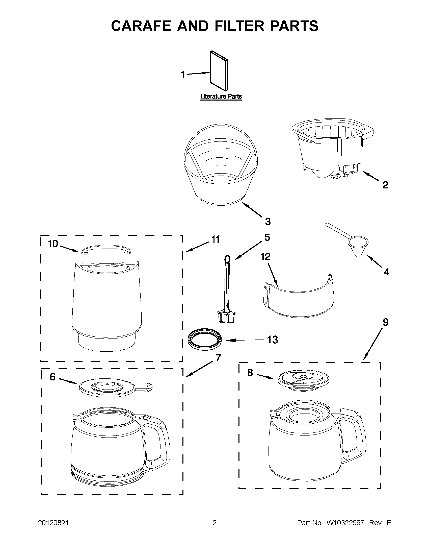 01 - CARAFE AND FILTER PARTS