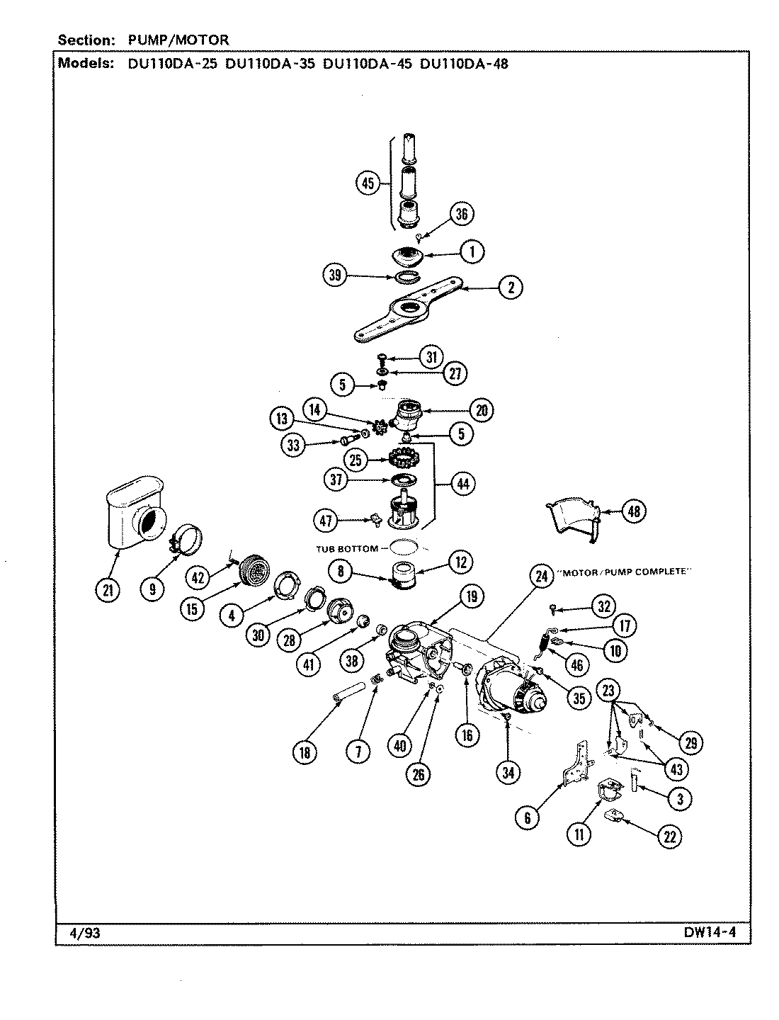 03 - PUMP & MOTOR ASSEMBLY