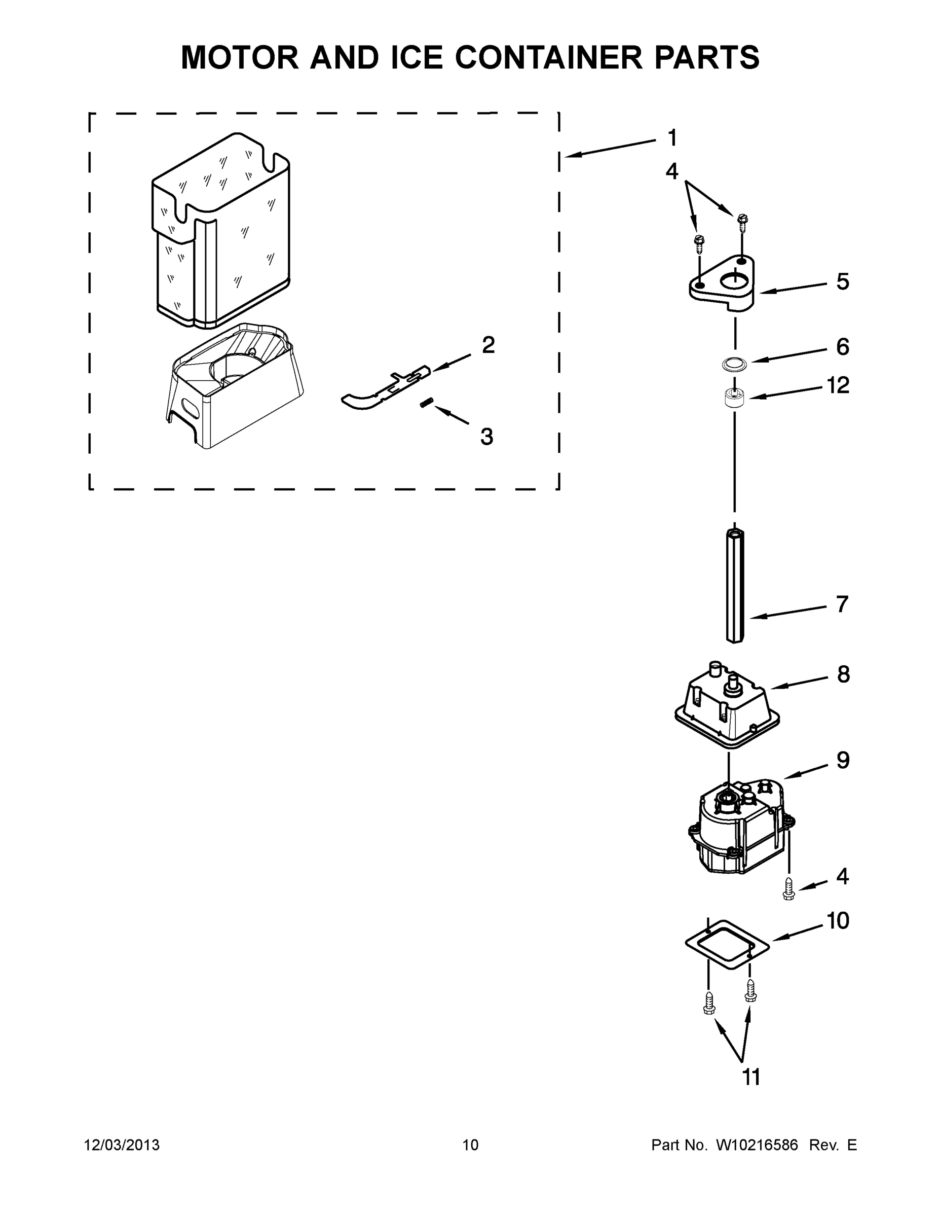 06 - MOTOR AND ICE CONTAINER PARTS