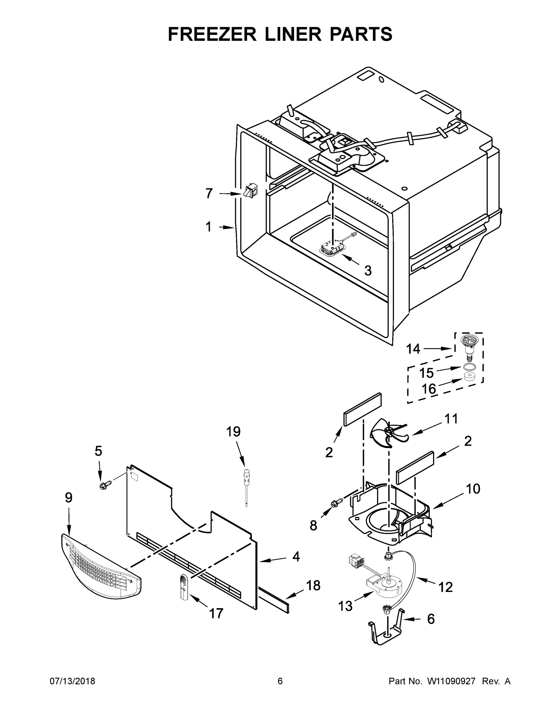 04 - FREEZER LINER PARTS
