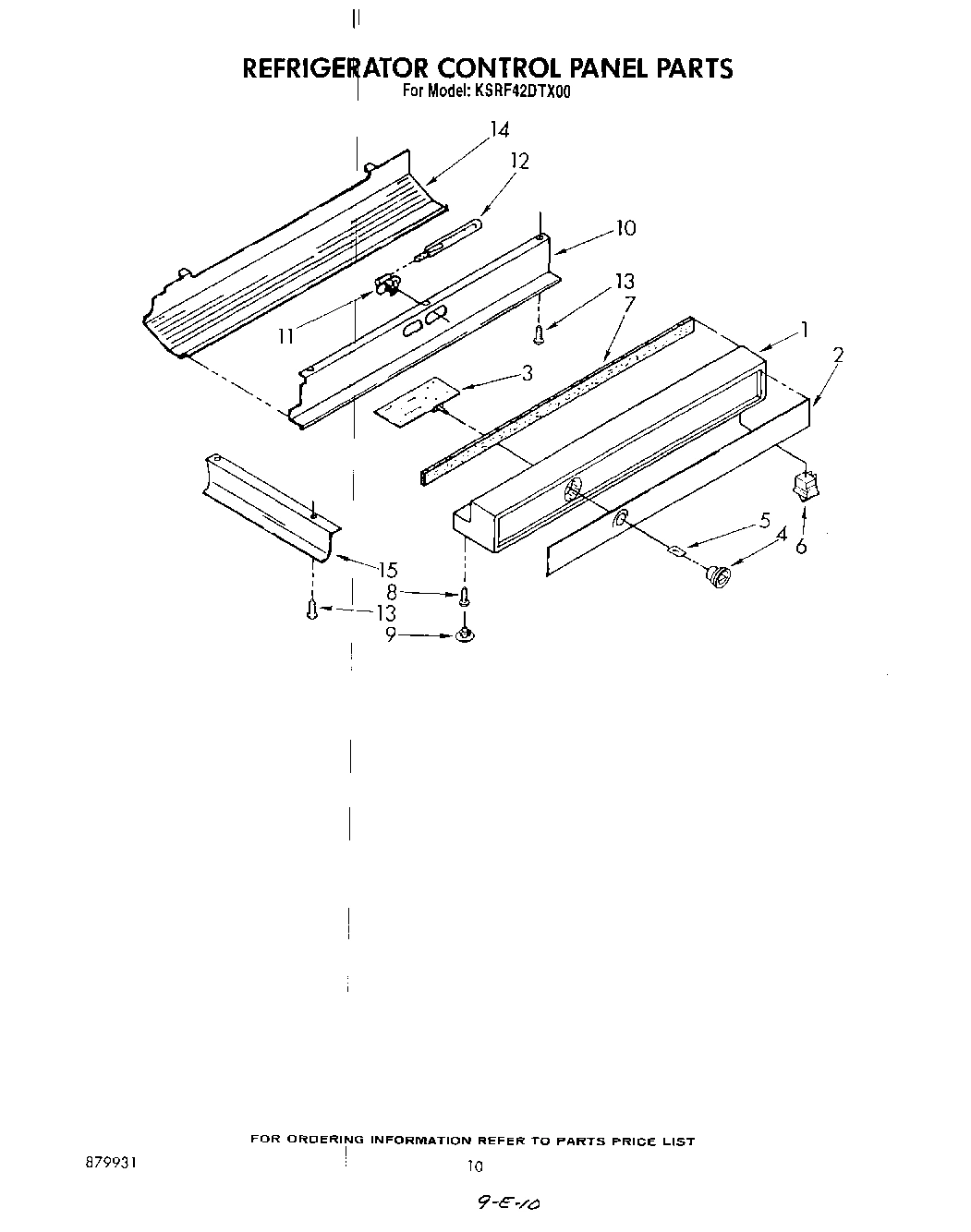07 - REFRIGERATOR CONTROL PANEL