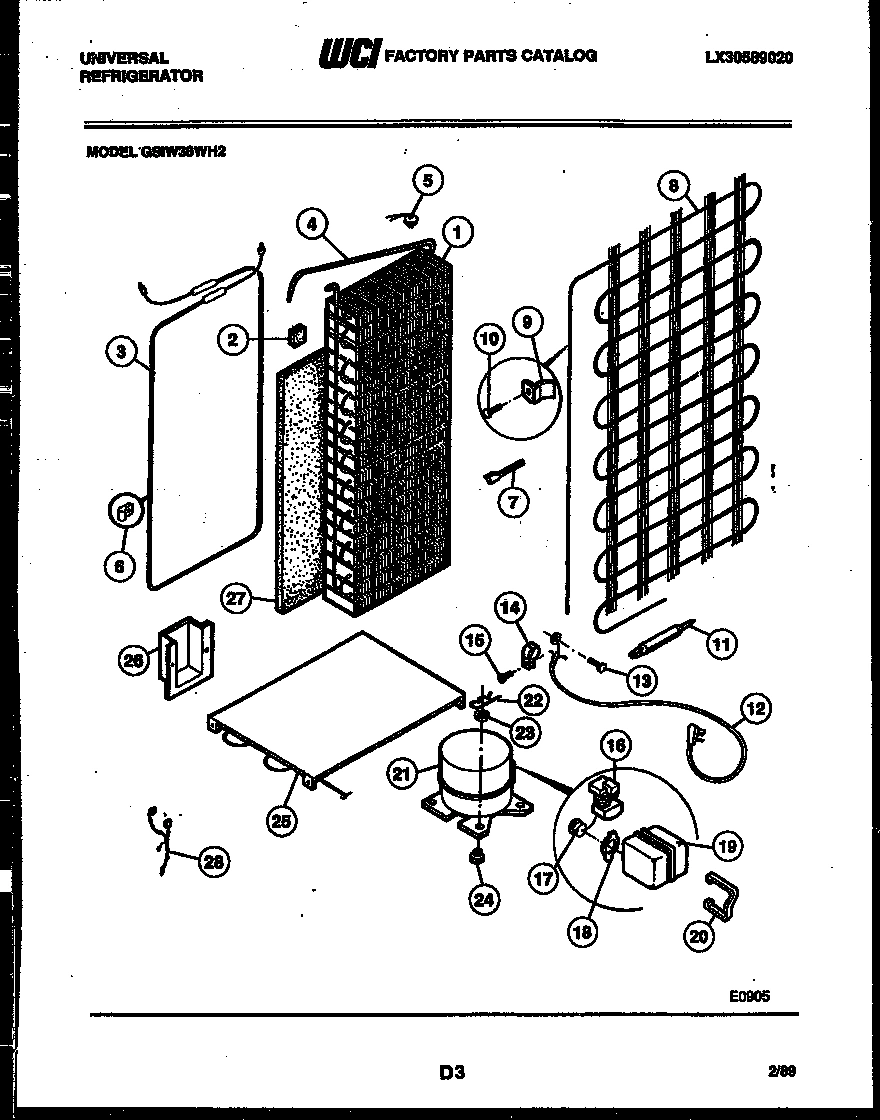 10 - SYSTEM AND AUTOMATIC DEFROST PARTS