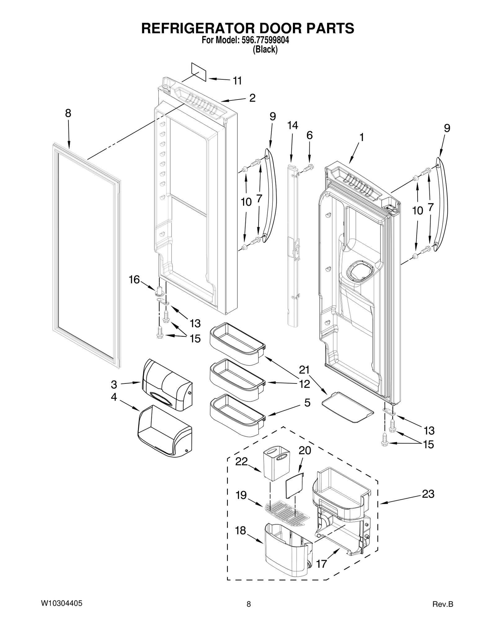 REFRIGERATOR DOOR PARTS