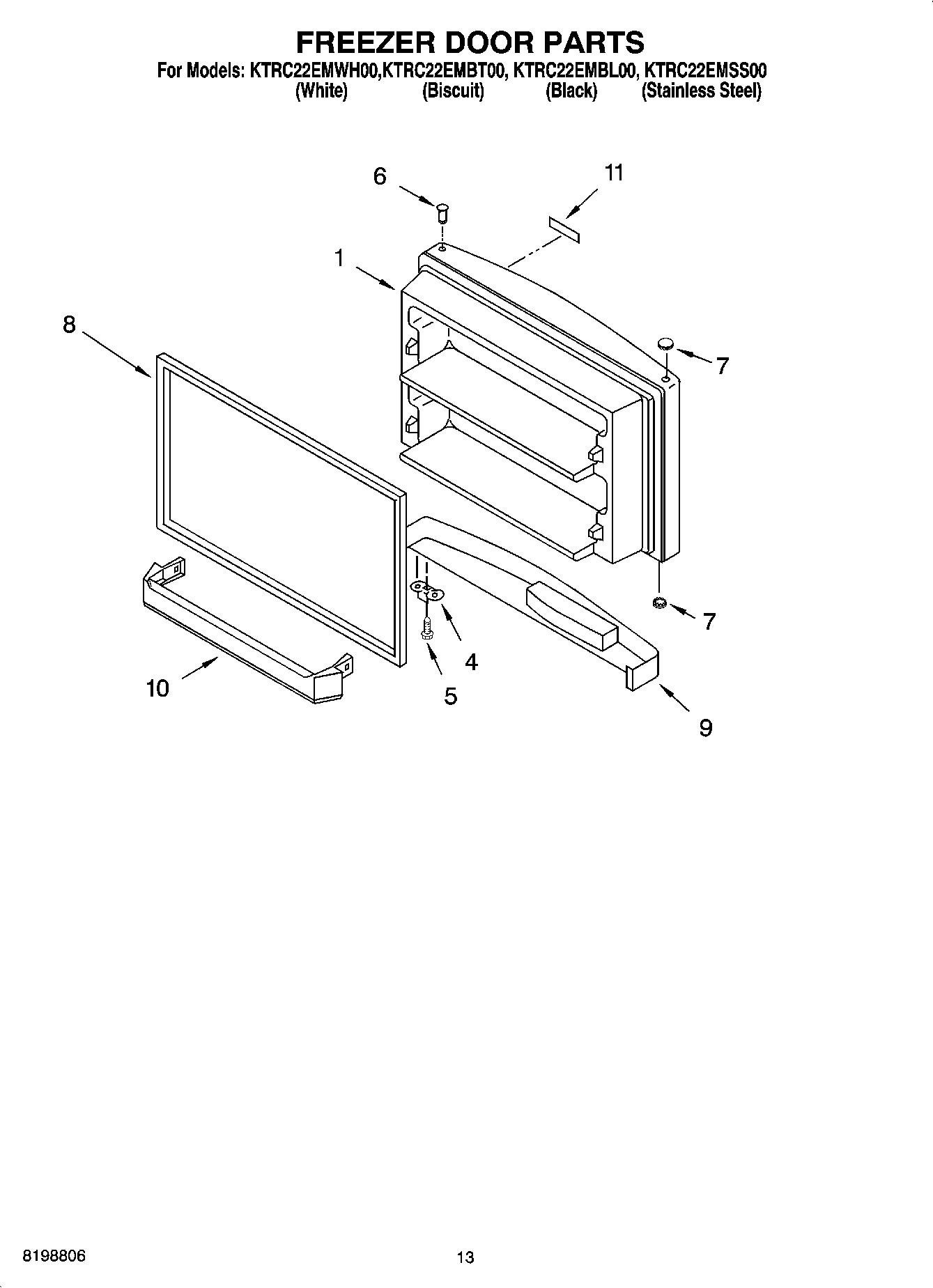 07 - FREEZER DOOR PARTS