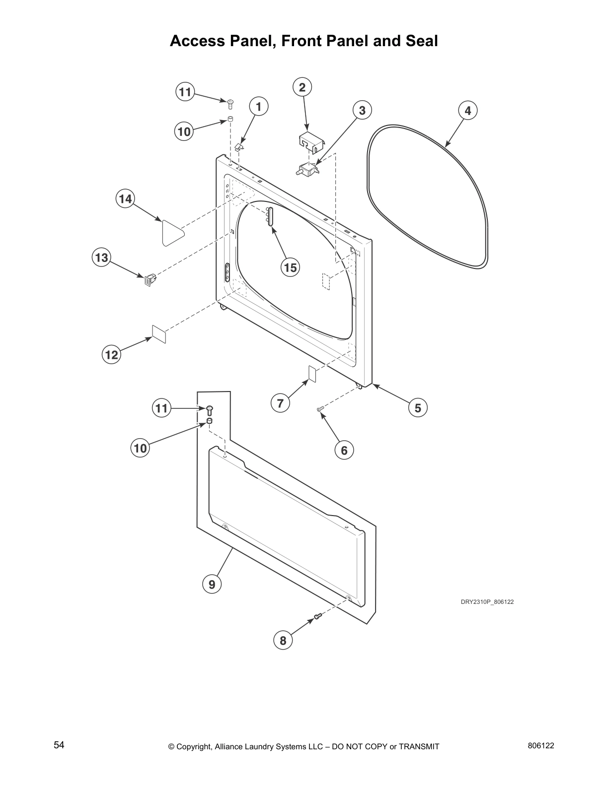 Access Panel, Front Panel and Seal