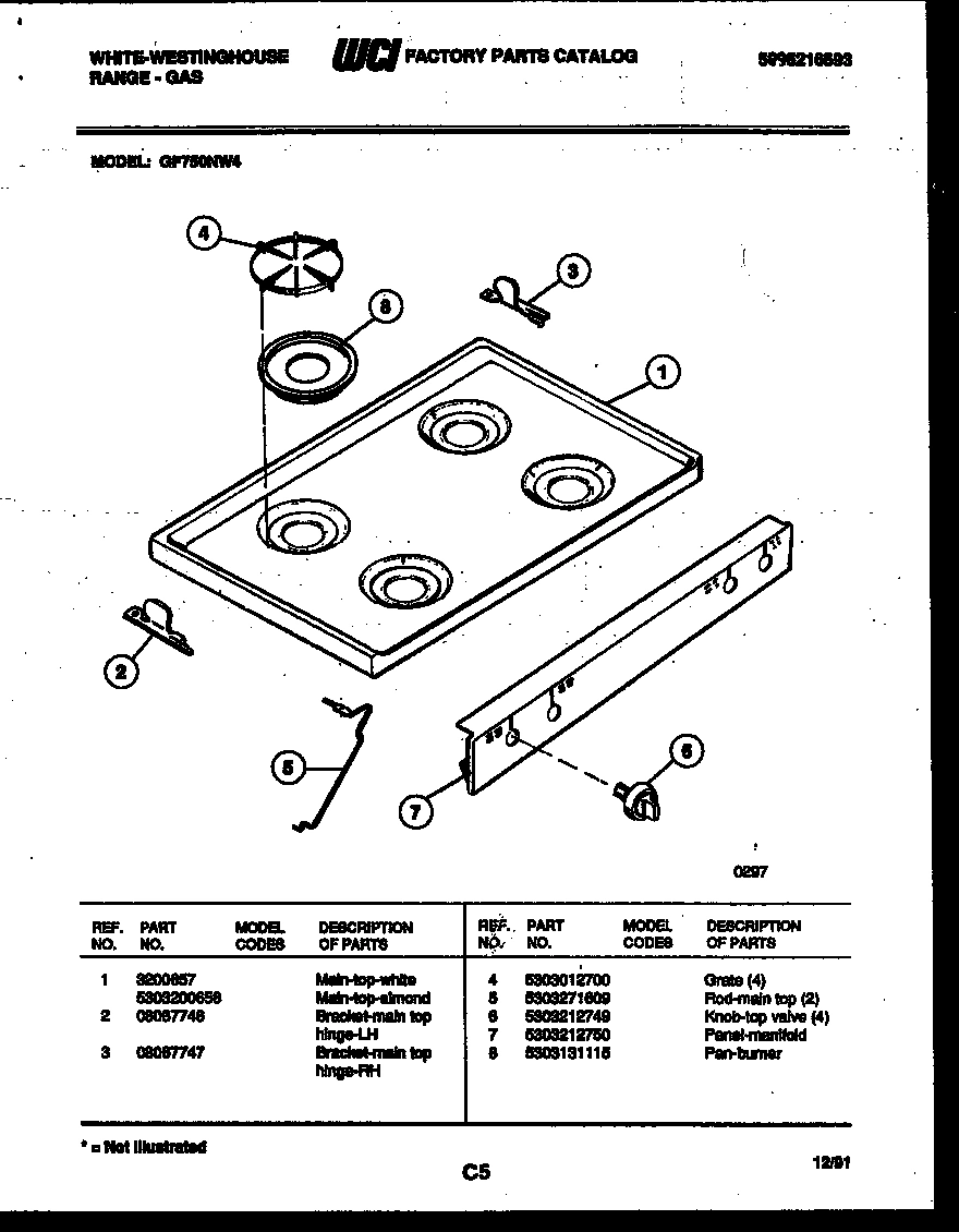 03 - COOKTOP PARTS