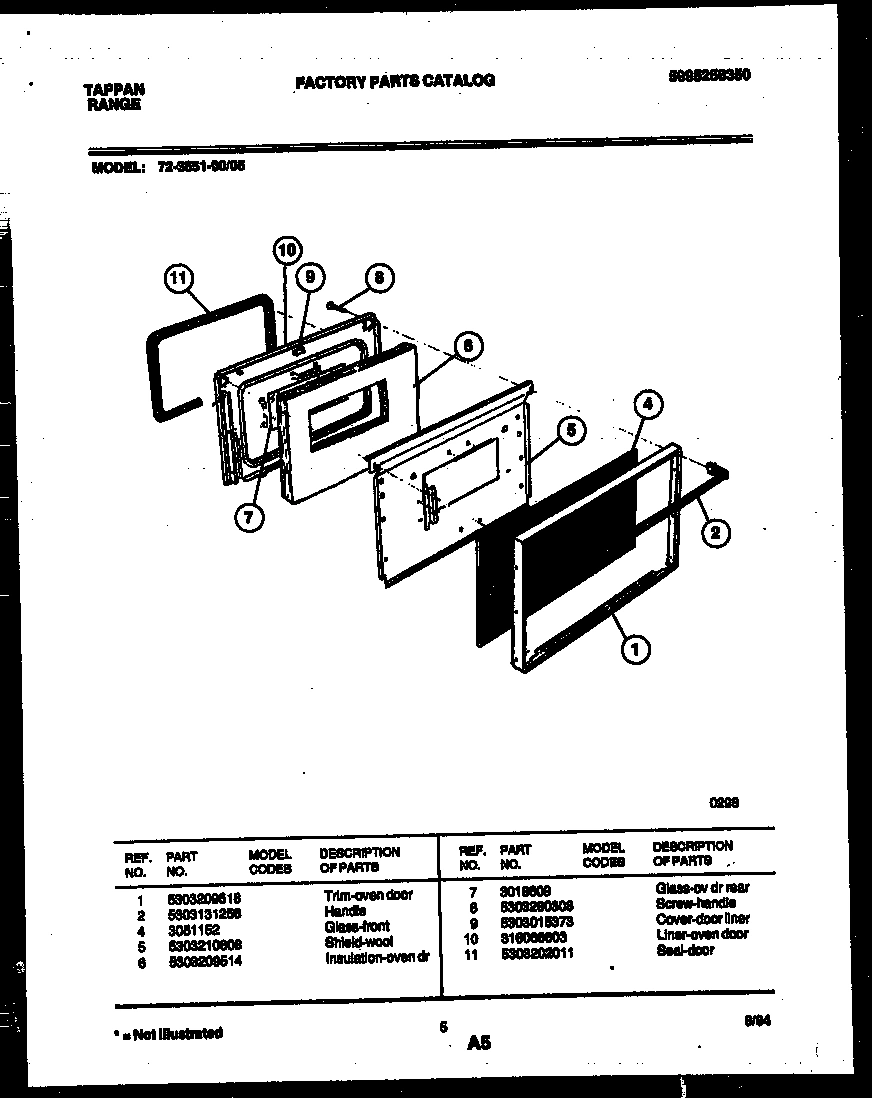 05 - LOWER OVEN DOOR PARTS