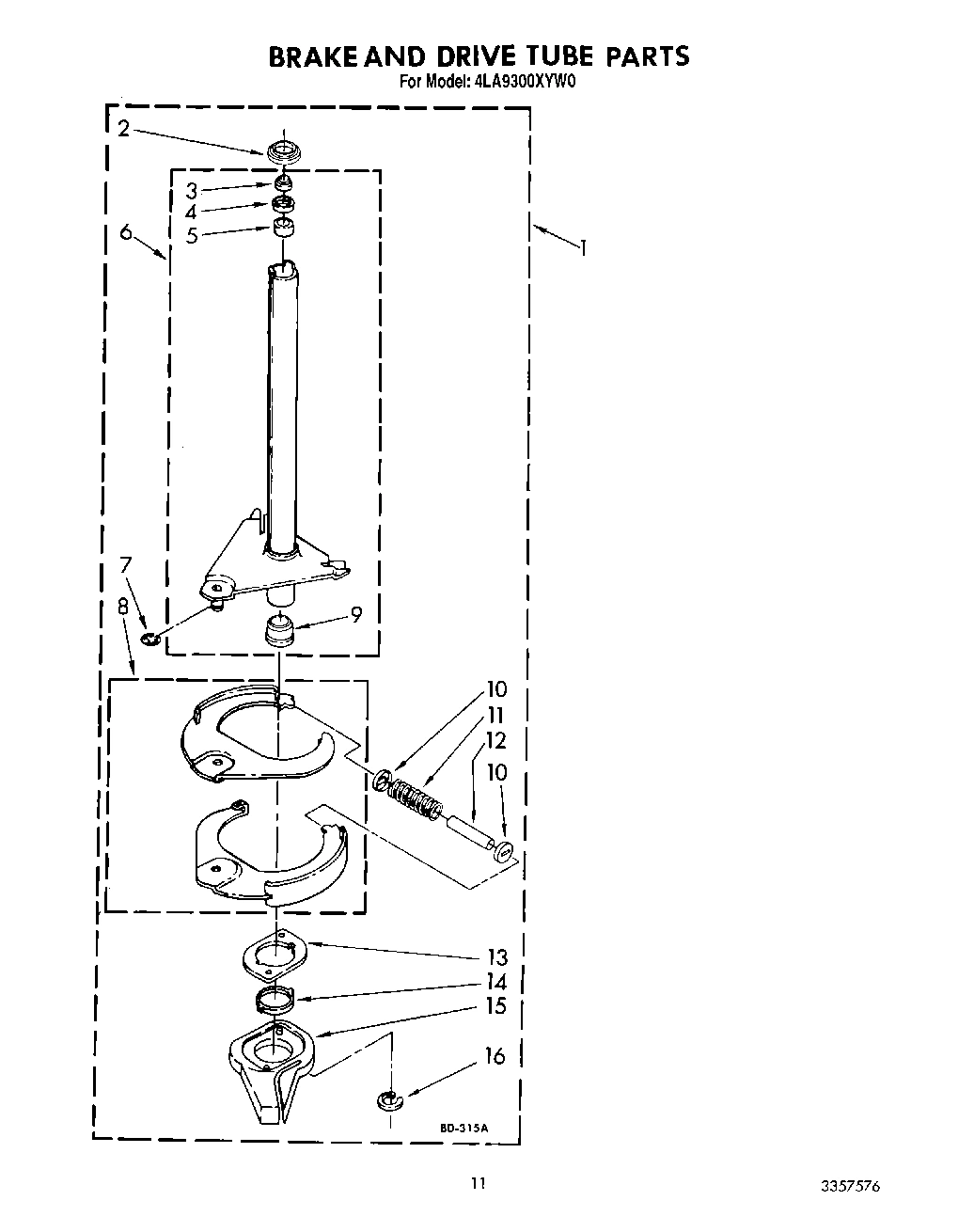 10 - BRAKE AND DRIVE TUBE