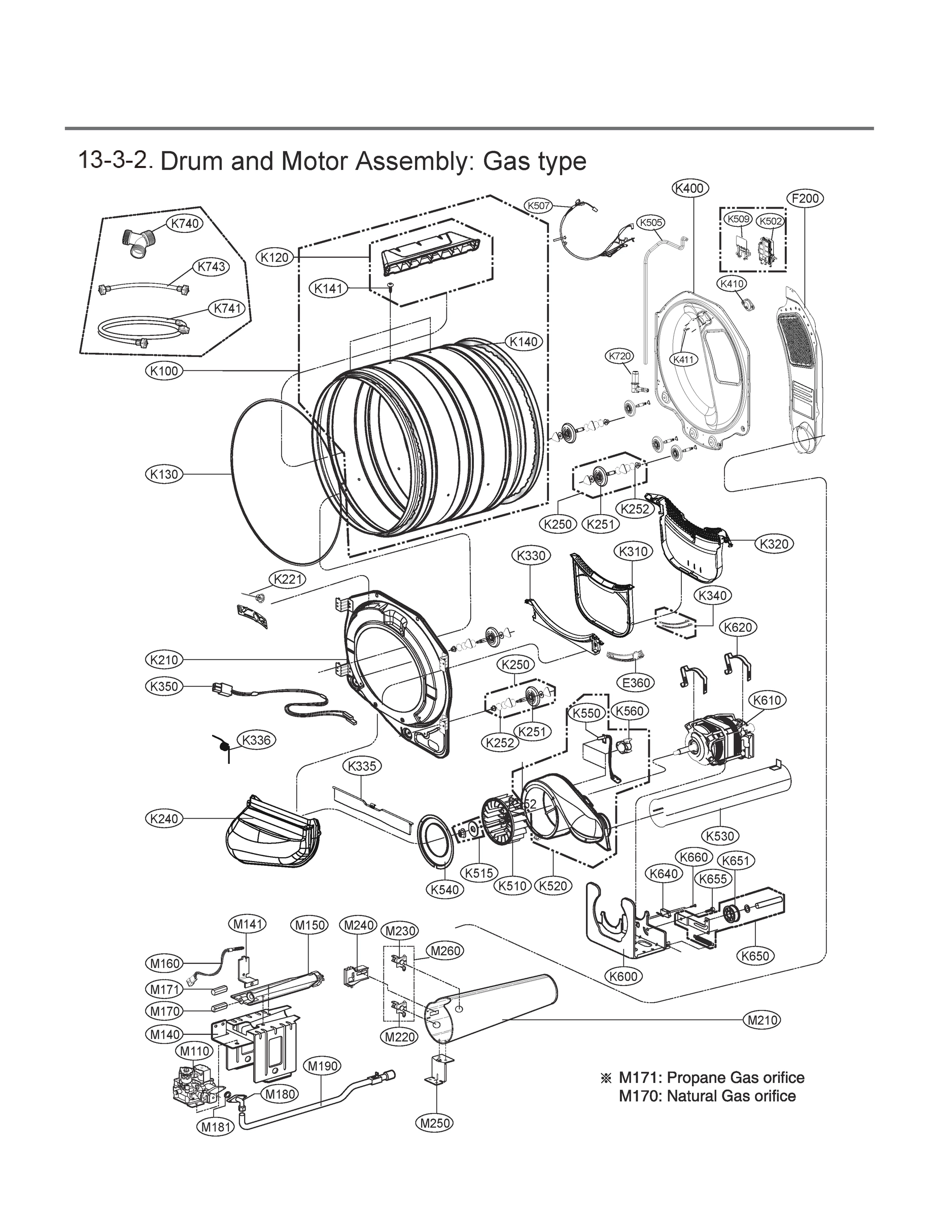 DRUM AND MOTOR ASSEMBLY